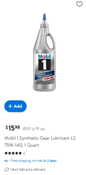 Ford Bronco Change Driveline Fluids Early! Mobil 1 75W-140