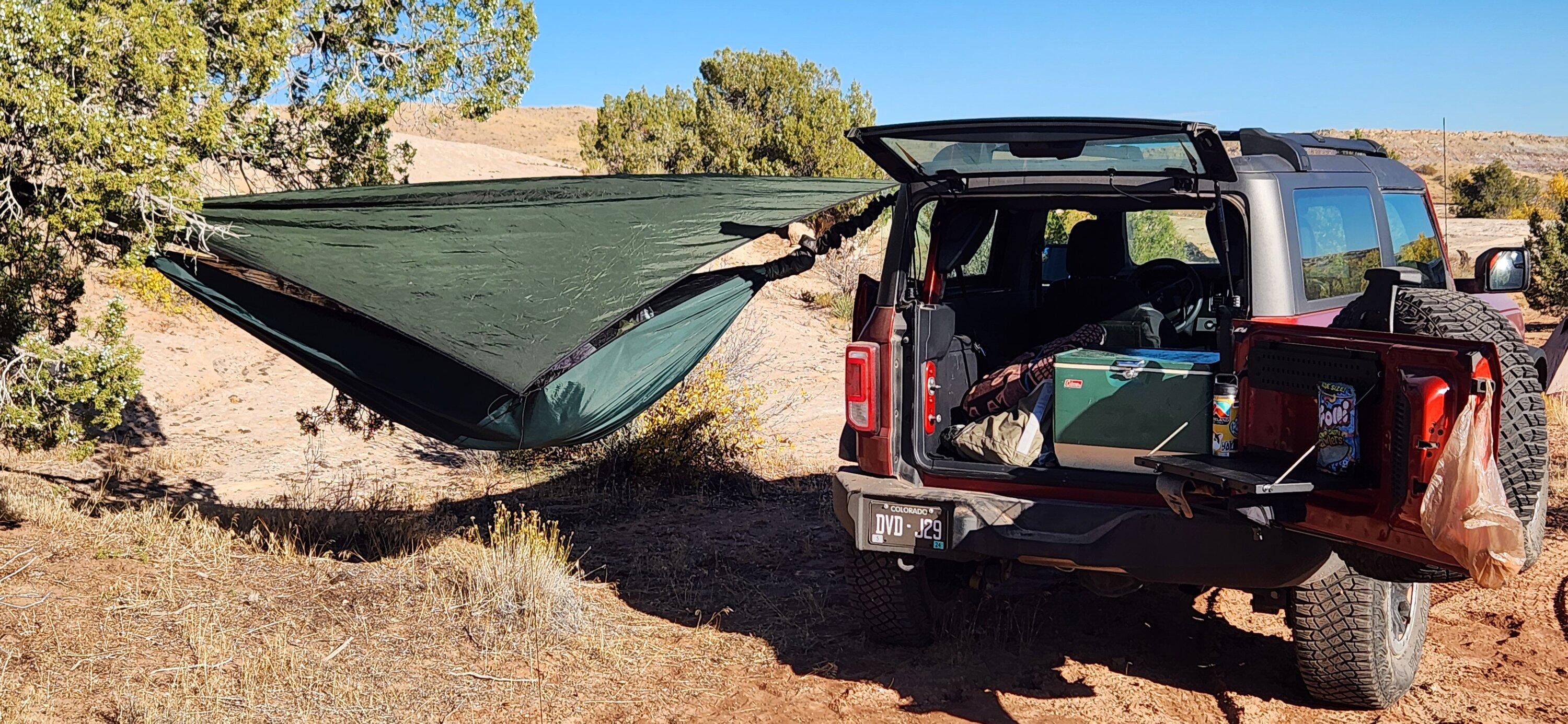 Ford Bronco Hammock camping in your Bronco 20231015_092725