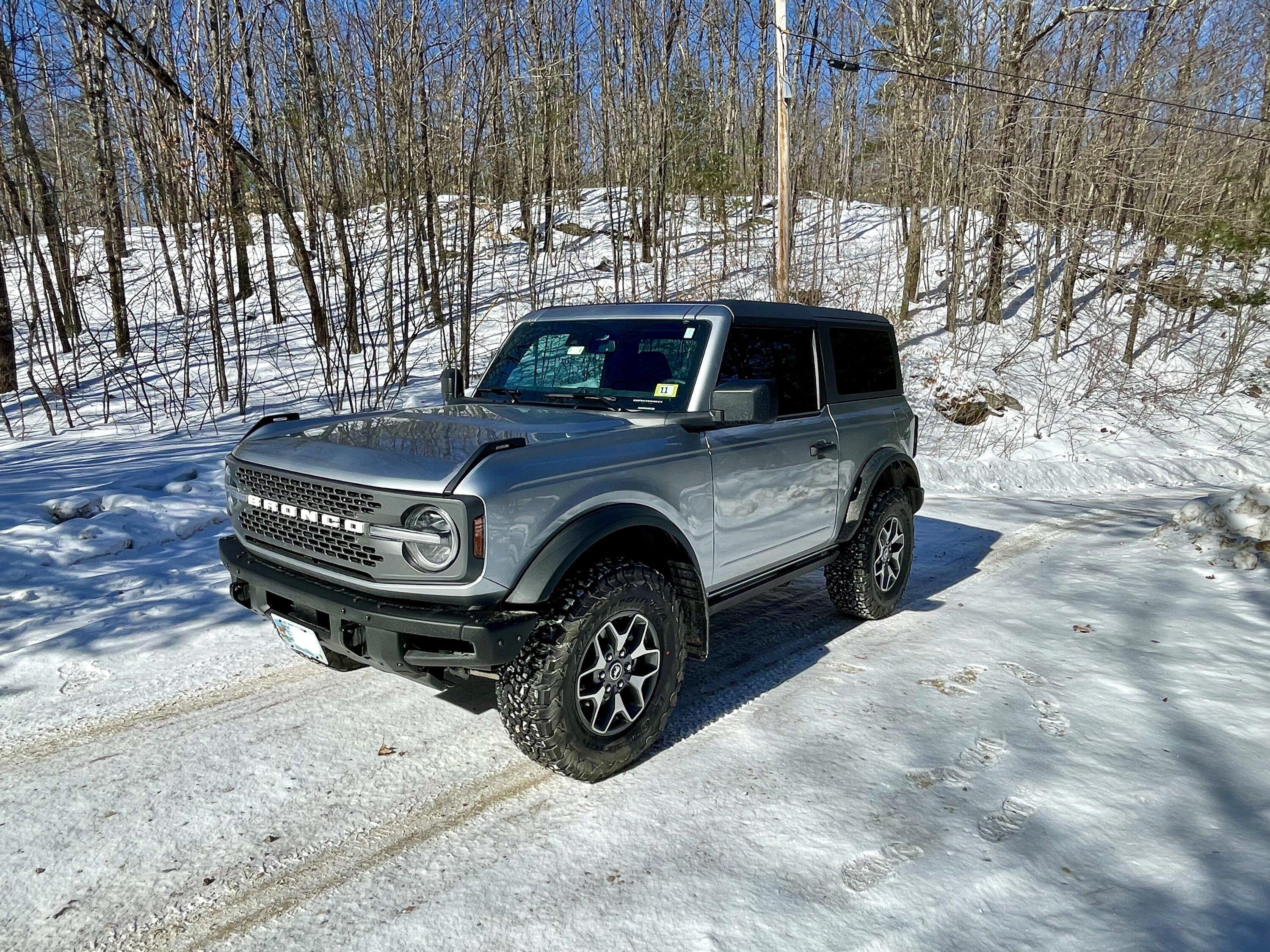 Ford Bronco License plate location Reverse Front Bumper angle