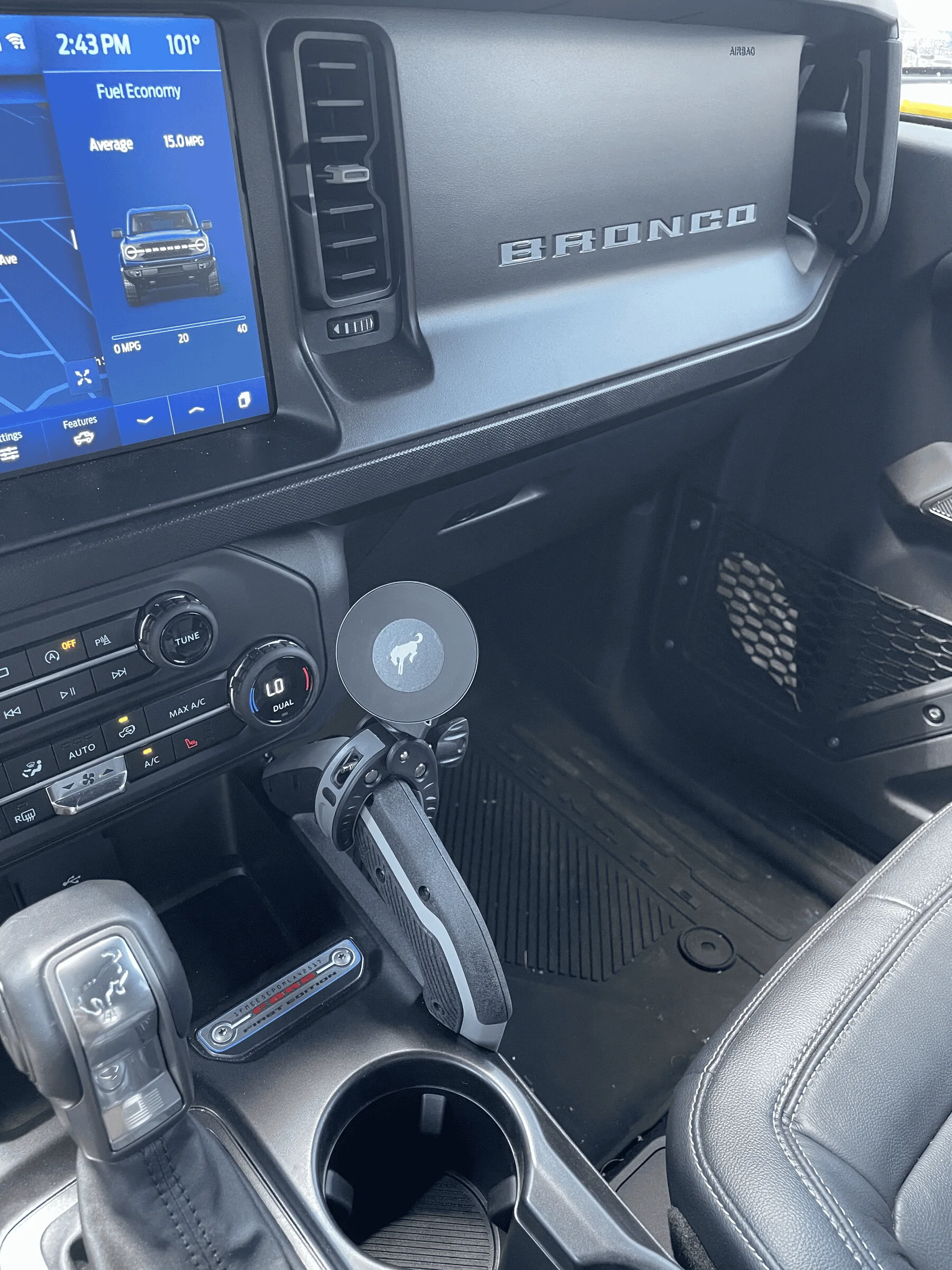 Ford Bronco Custom Console Offroad Phone Mount 1708453631521