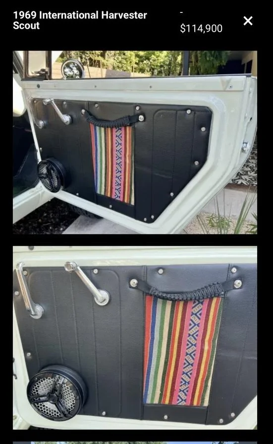 Ford Bronco Mexican blanket interior / dash IMG_1581