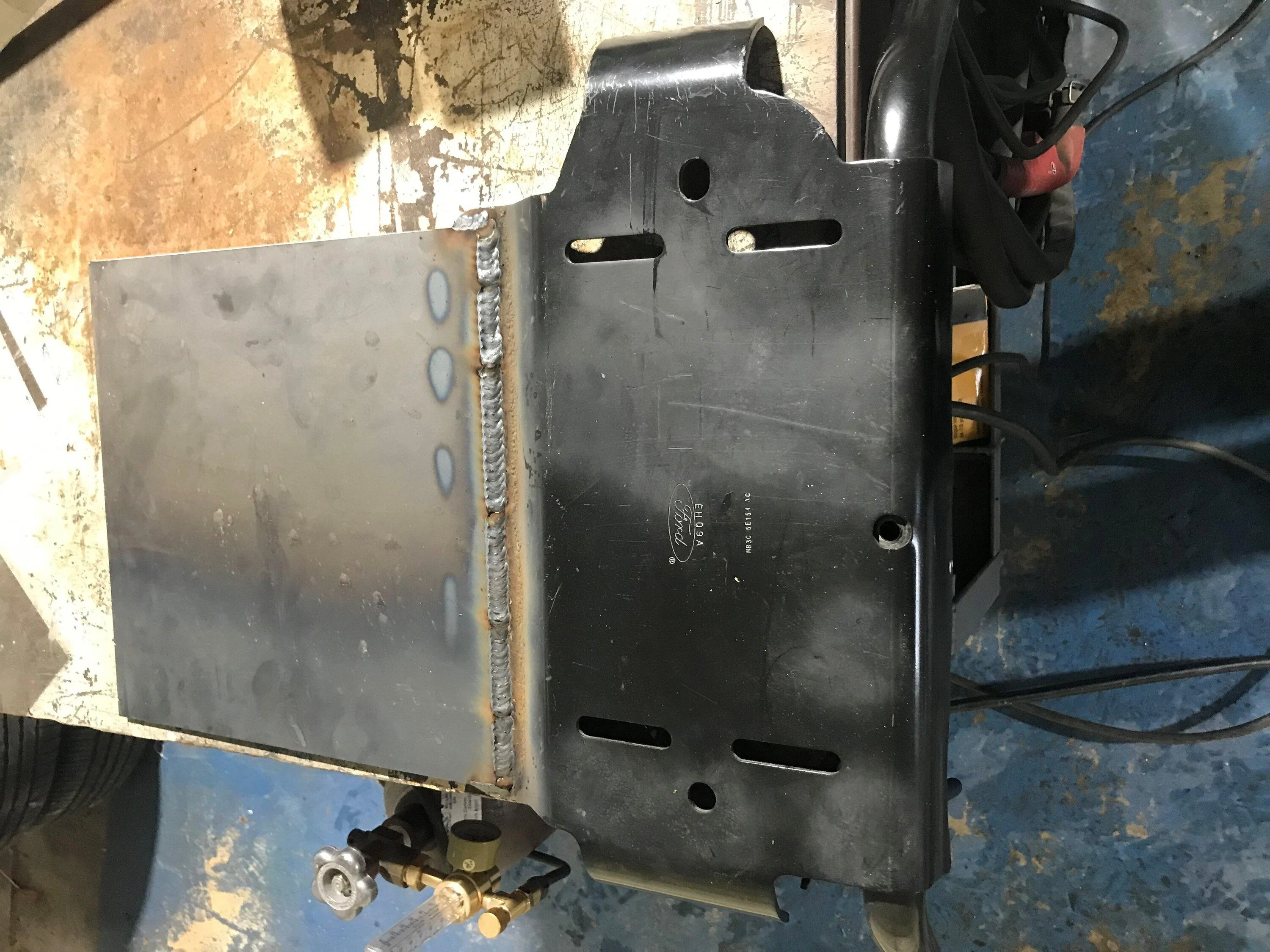 Ford Bronco Custom Transmission Pan Skid Plate - My DIY Welded