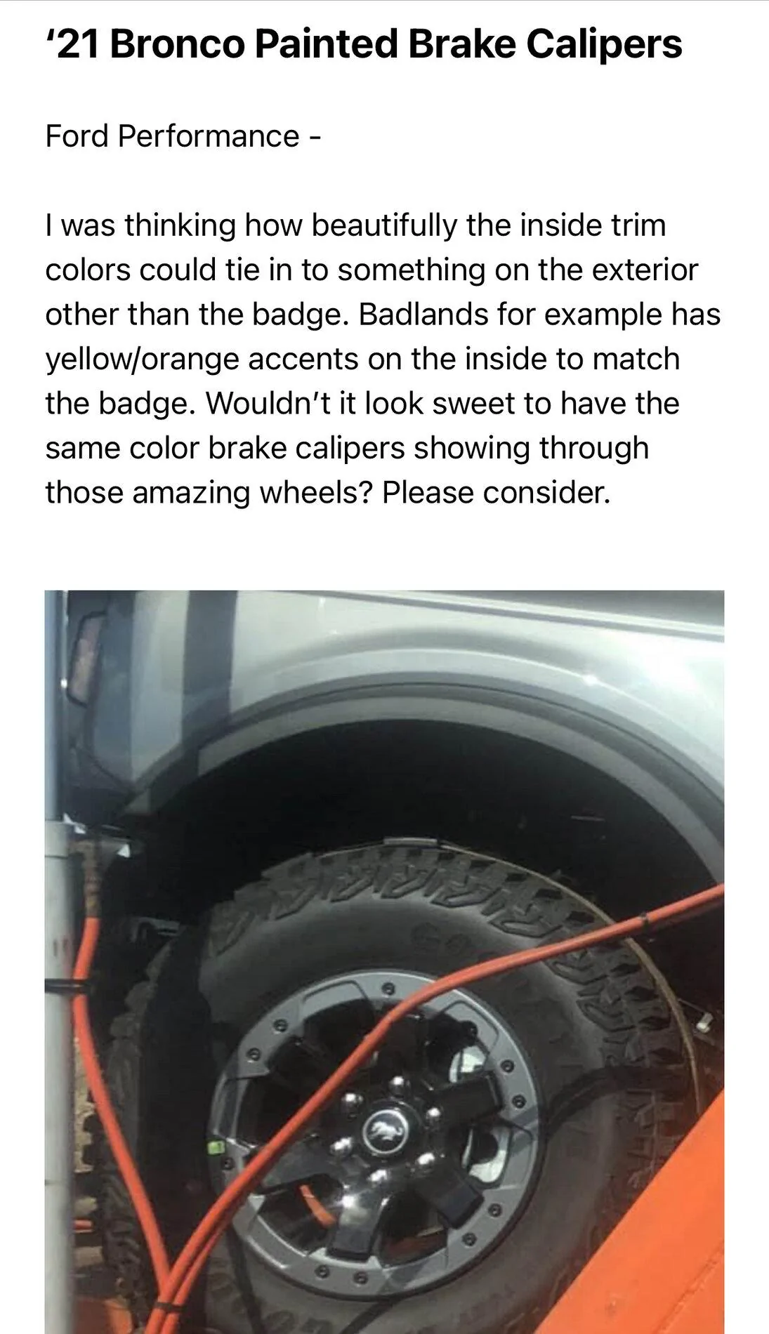 Ford Bronco Custom painted calipers w/ SAS package? 84BF1C98-FE38-4E2A-B937-81DE6A219E24
