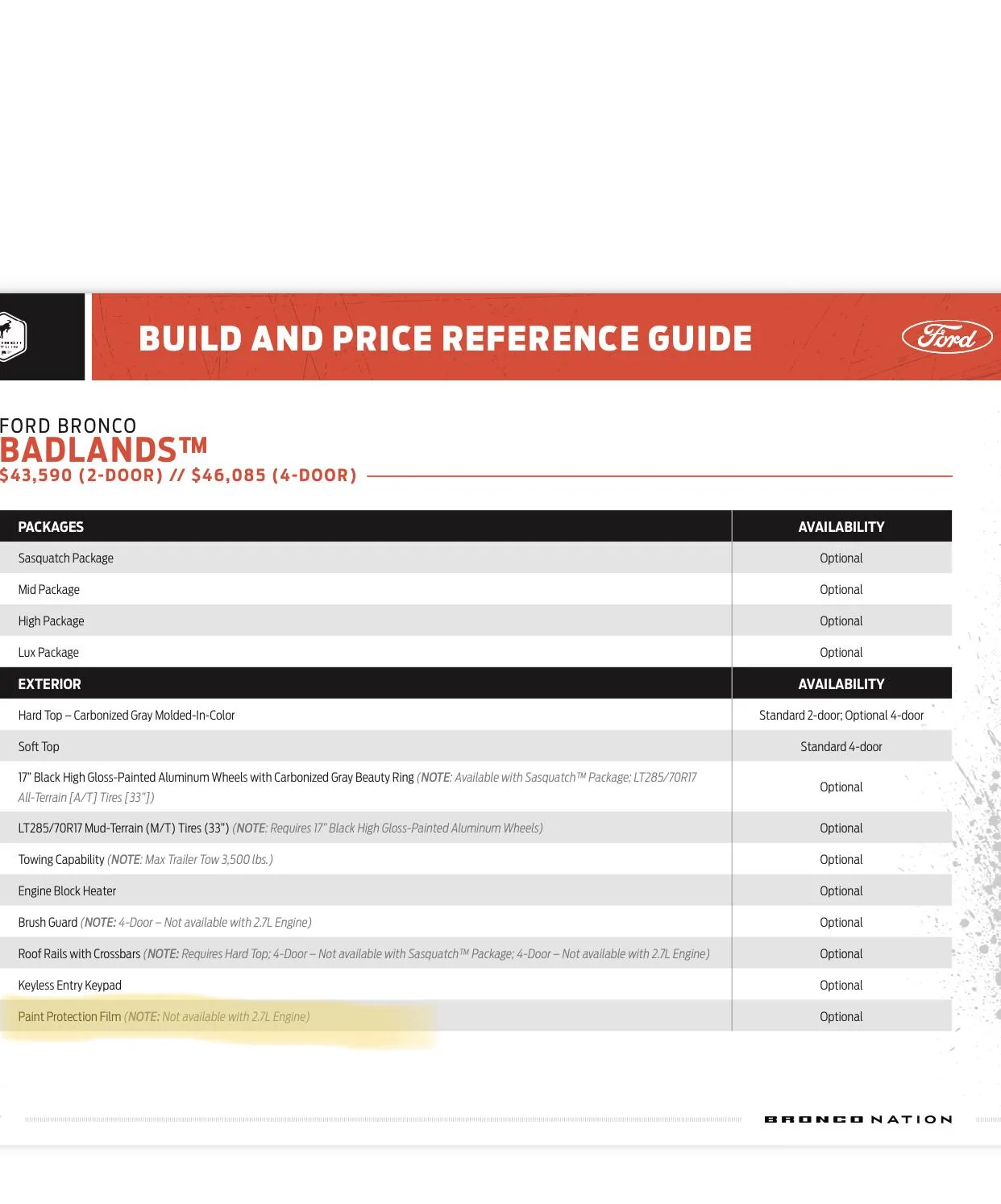 Ford Bronco **CORRECTED** BUILD & PRICE REFERENCE GUIDE for 2021 Bronco! 4D6C1986-C270-41D2-8B92-9D32075A8D1E