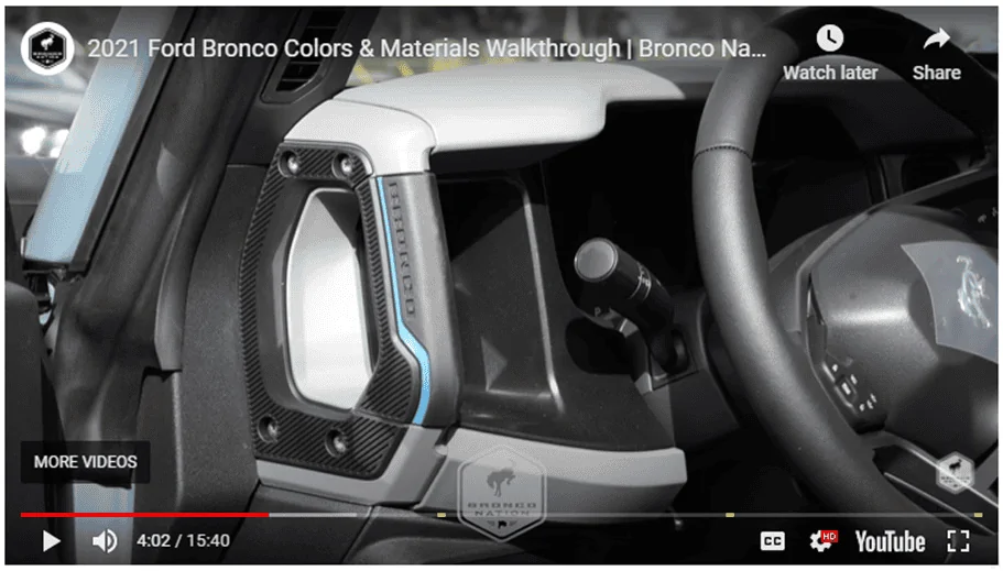 Ford Bronco So the dash is grey now? 1605103431968