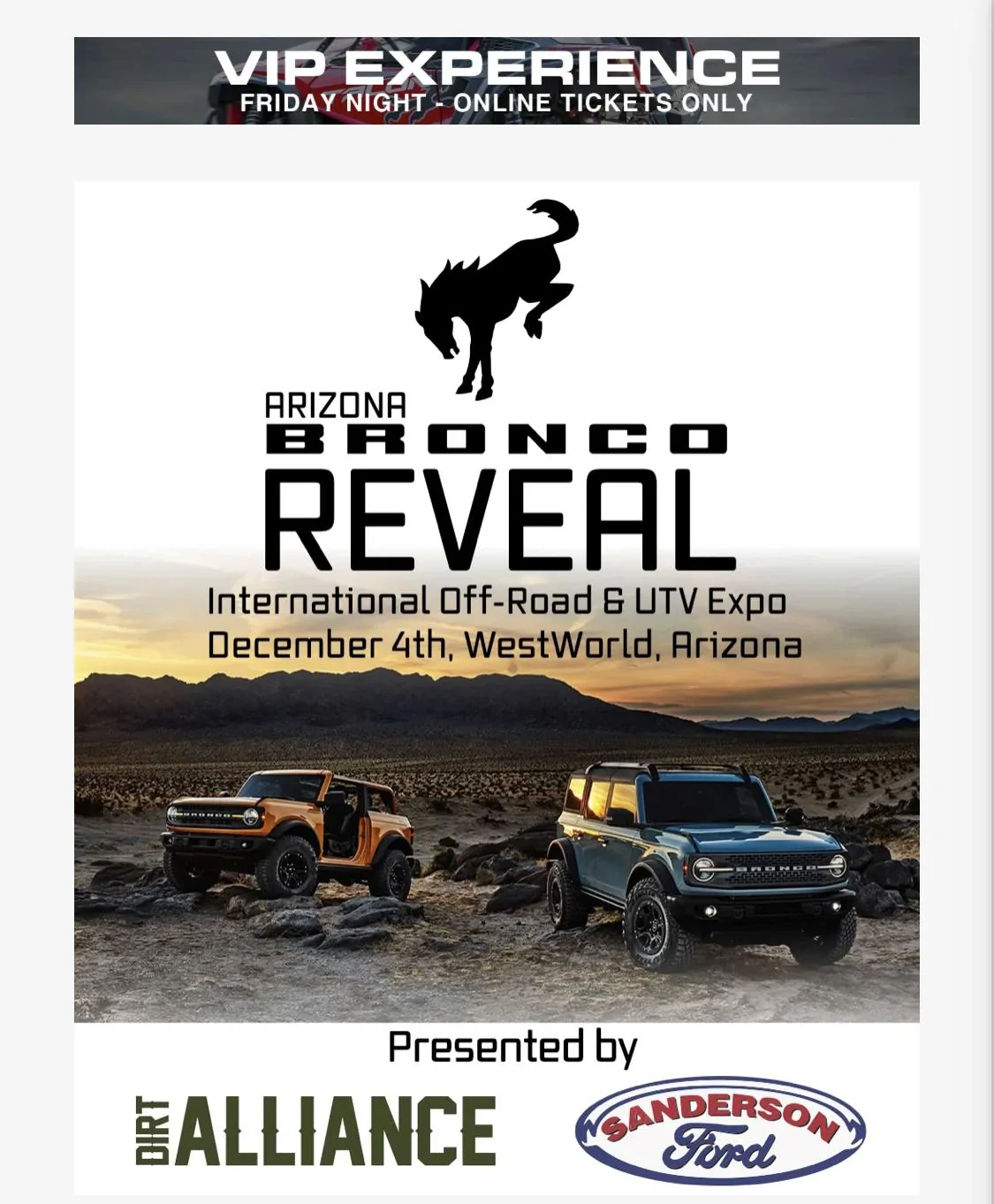 Ford Bronco AZ Bronco Reveal VIP Event 4DB00F2A-A0BB-483B-908F-5A5A2E2BE0E5