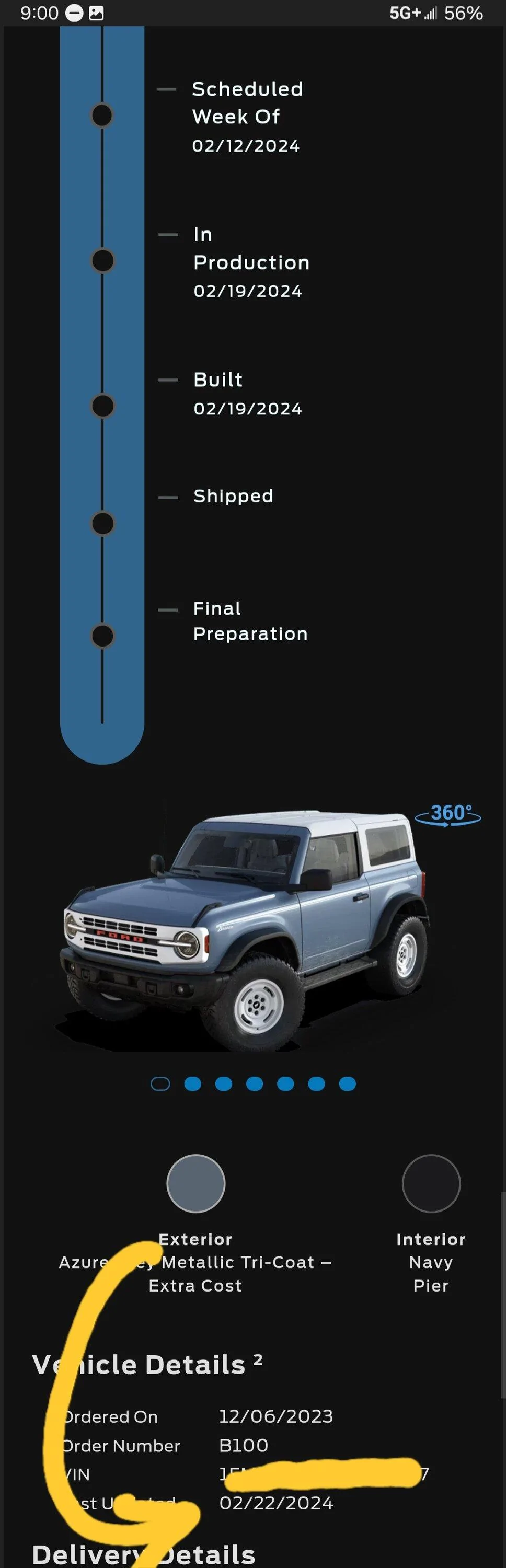 Ford Bronco Bronco Build Week 02/12/2024 1000011292