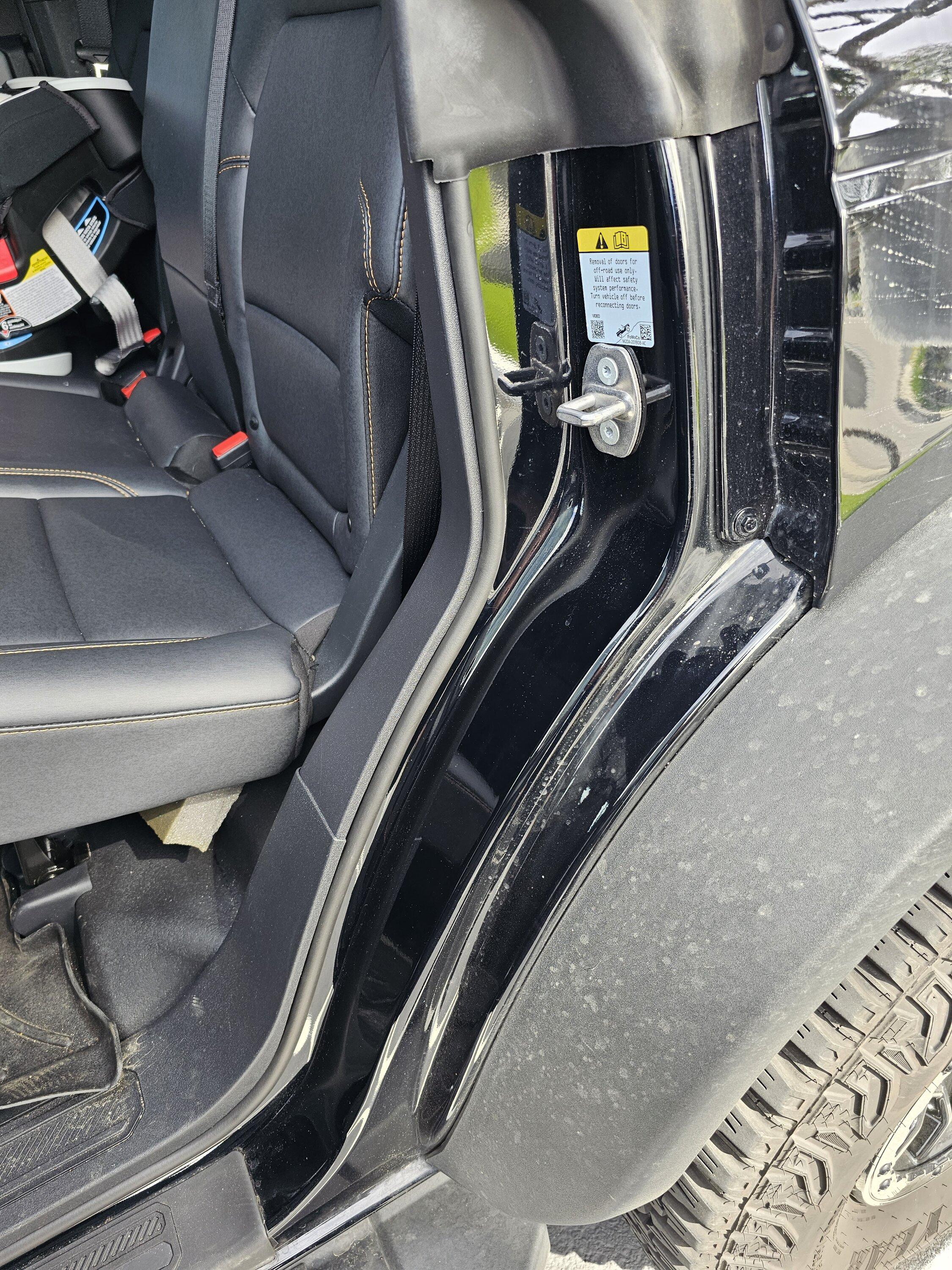 Ford Bronco Adding More Weatherstripping - Tackling Road Noise 20240223_125920