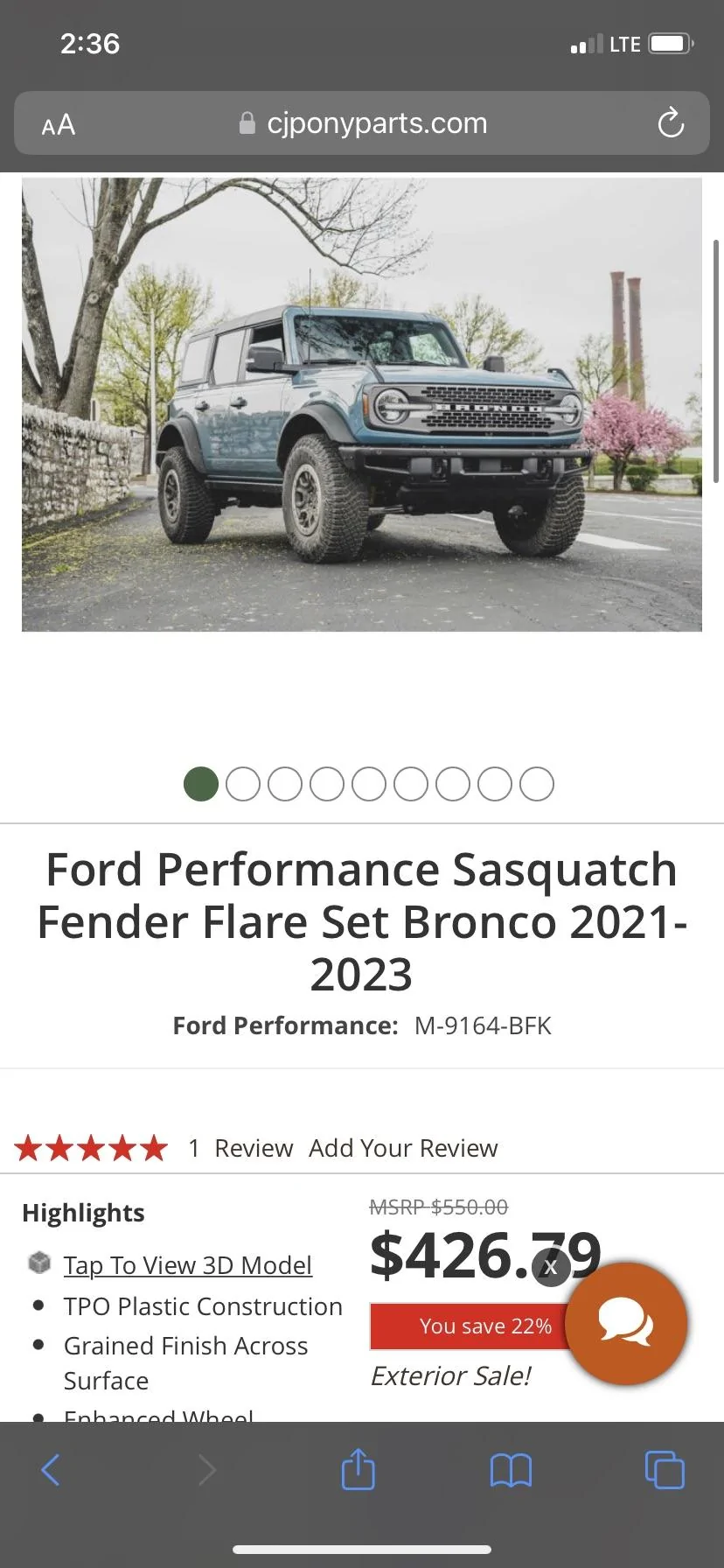 Ford Bronco Ford Performance Sasquatch Flares 04D9C103-474A-48AC-ABDD-44DC62D1FCFB