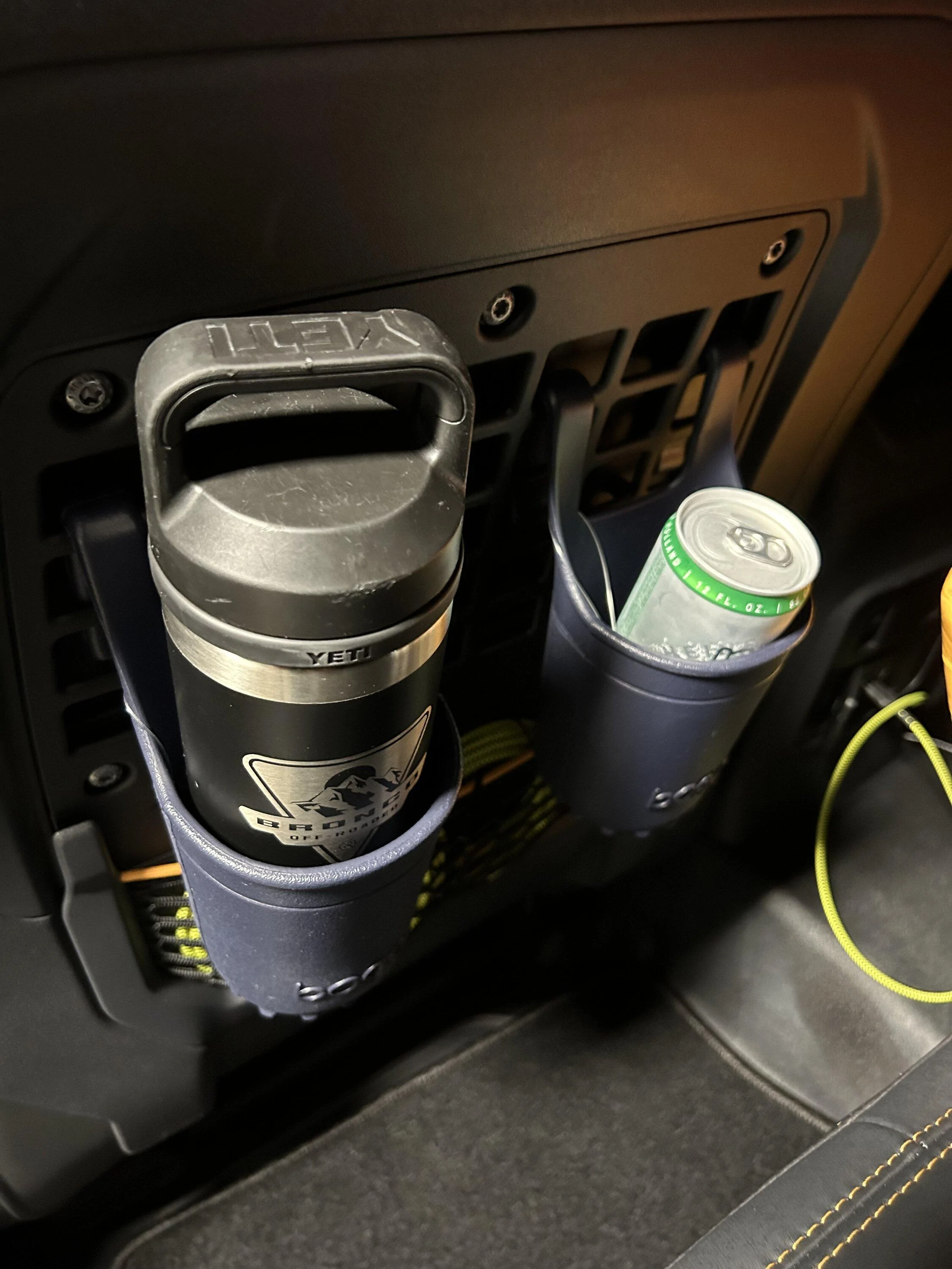 Ford Bronco Molle panel rear cup holder solution found IMG_6601
