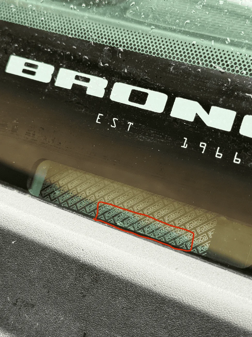 Ford Bronco Where the hell is my VIN?! Missing Windshield VIN IMG_3930