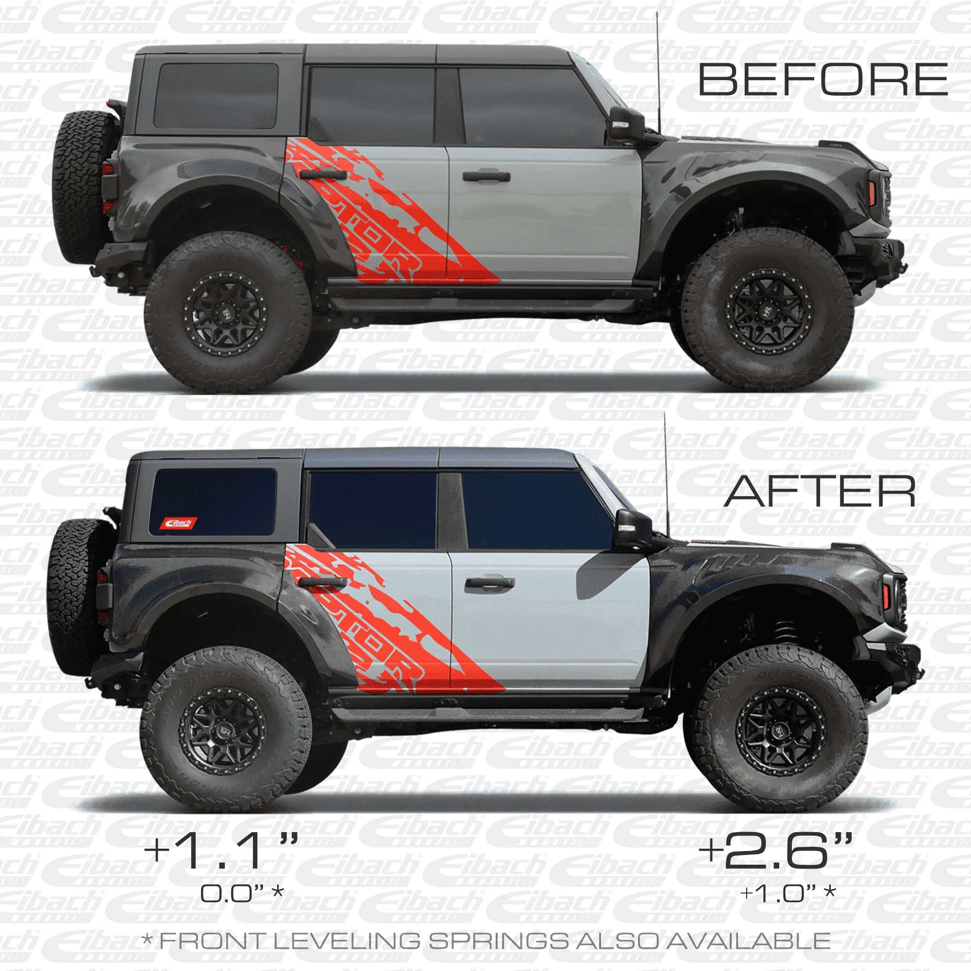 Ford Bronco NEW Eibach Pro-Lift-Kit Performance Springs for Bronco Raptor NOW AVAILABLE! braptor eibach fb ig 2