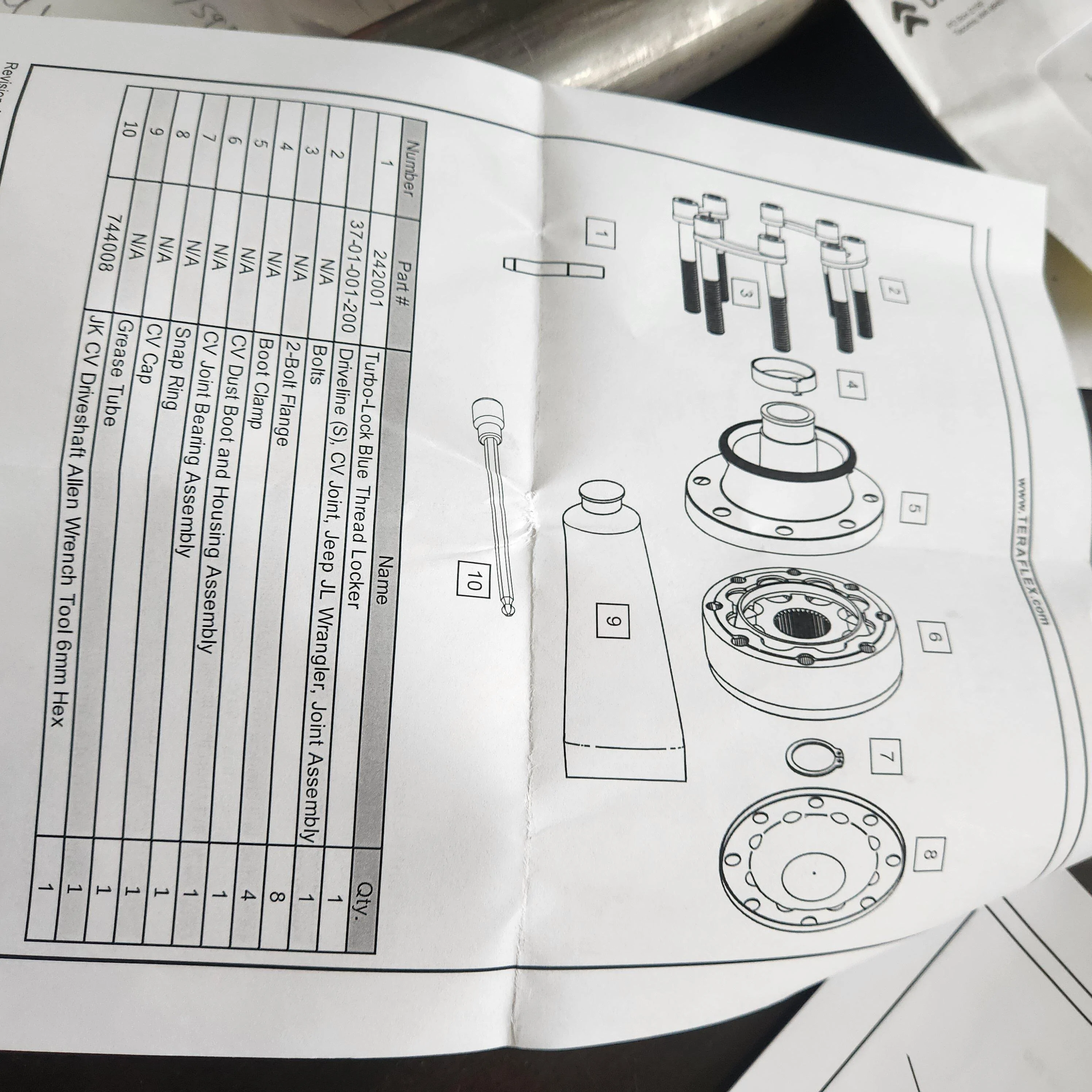Ford Bronco Teraflex Jeep JL CV joint adapted  to Bronco...CONFIRMED FIT! 20240302_111337