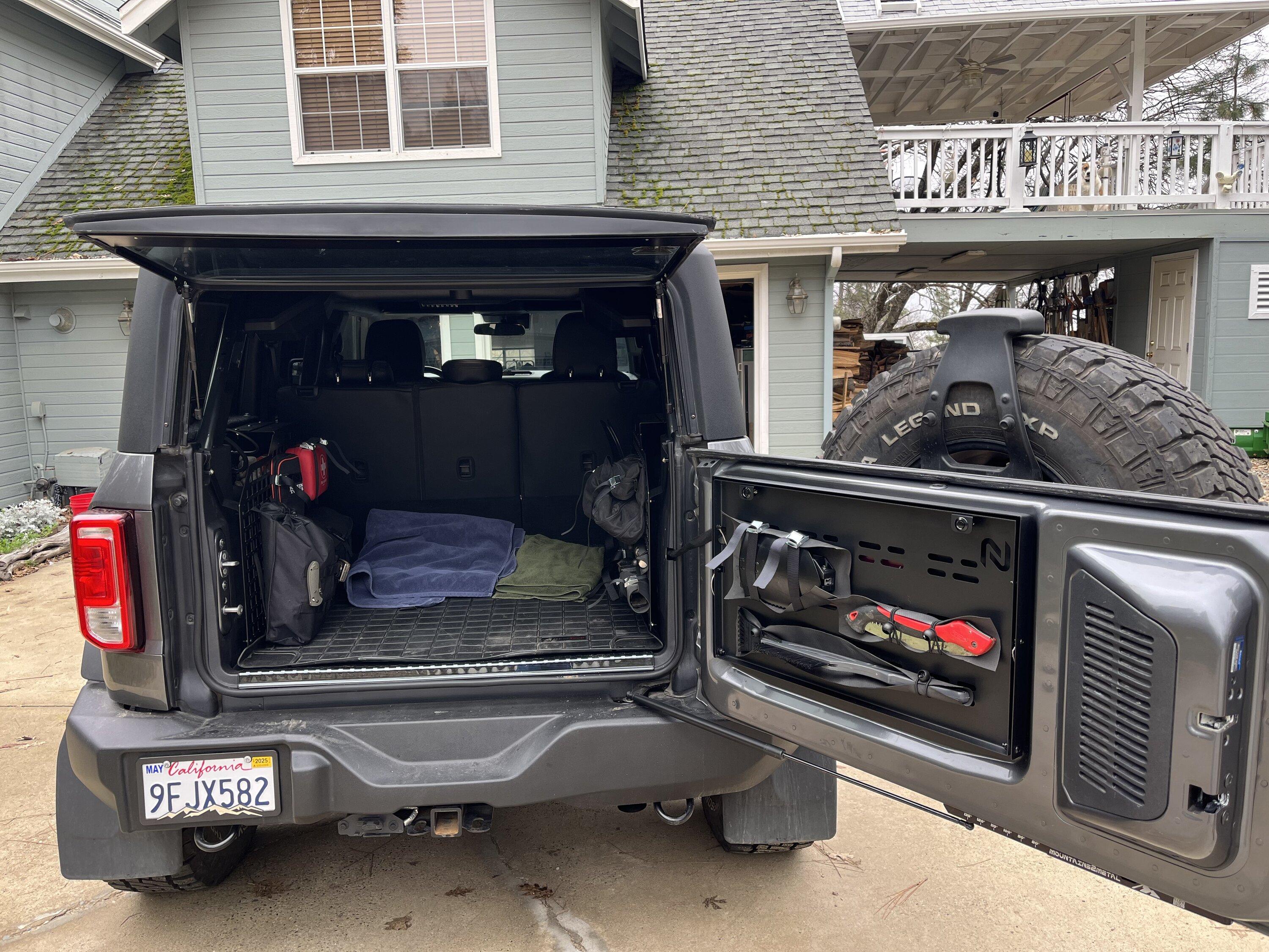 Ford Bronco Interior Tailgate Molle Panel Ideas - What's Behind Door #3 IMG_1862