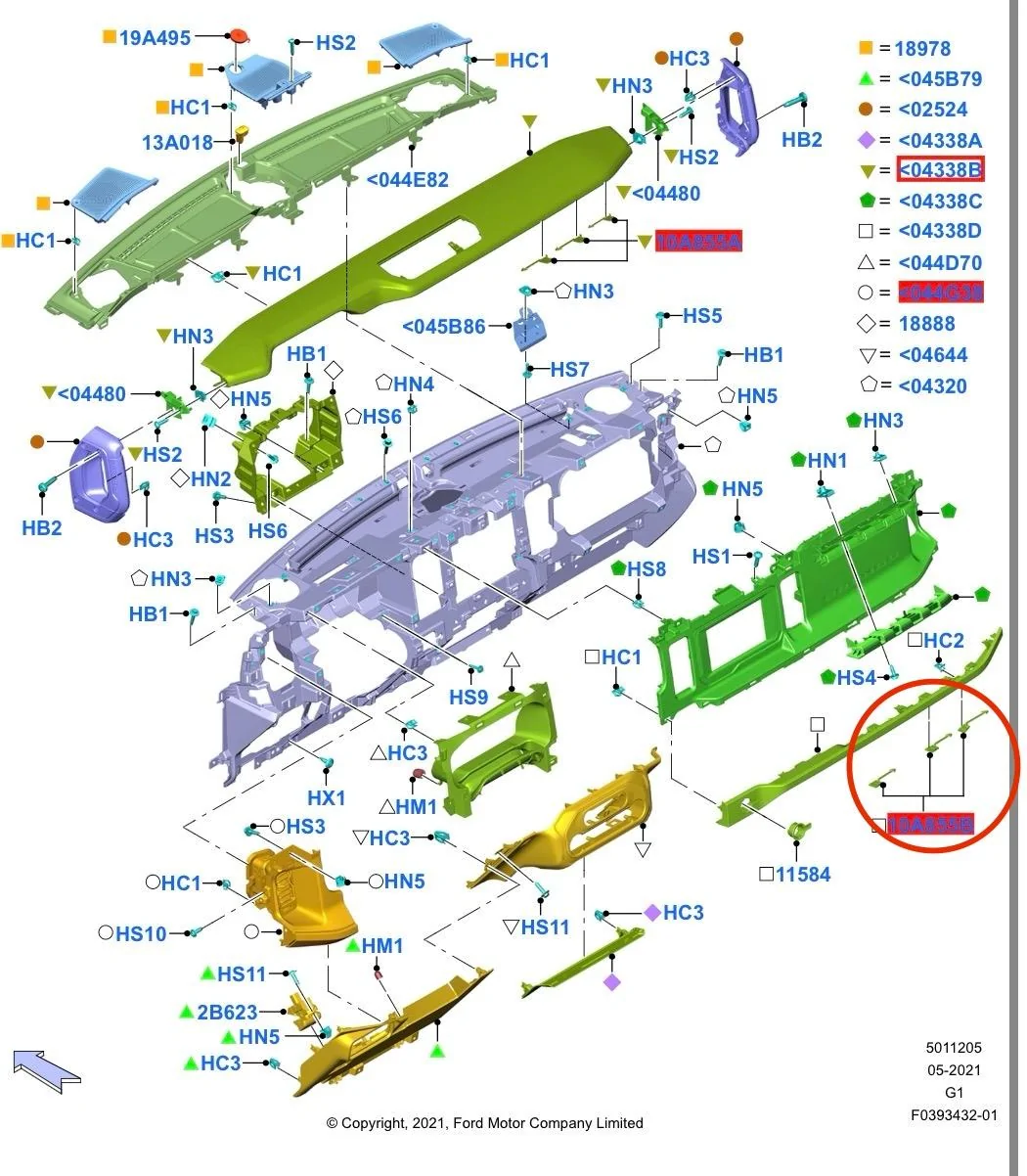 Ford Bronco PN# for blue screw covers under passenger dash IMG_2938