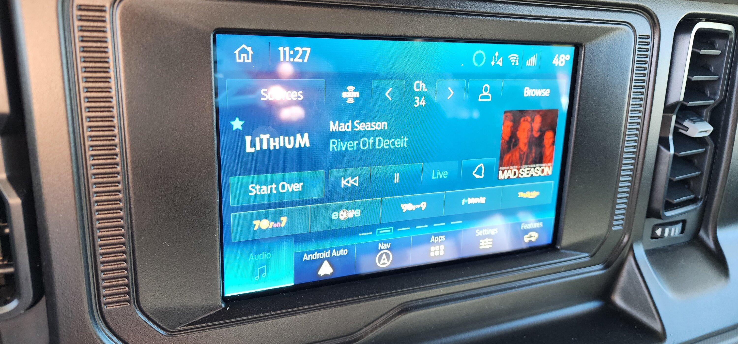 Ford Bronco Sync 4 Question regarding screen Android auto 20240303_112733