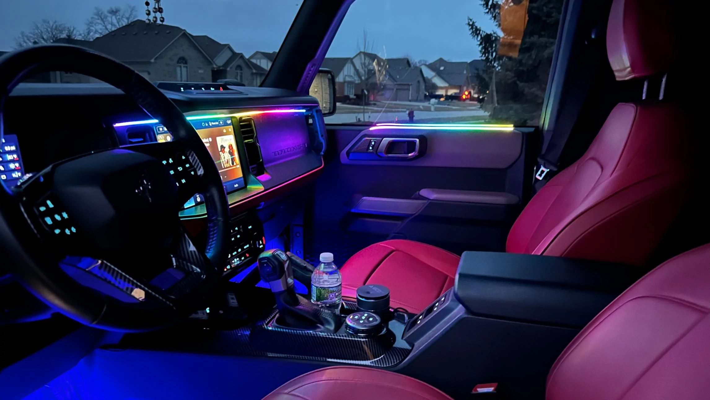 Ford Bronco Color changing ambient lighting using Ford OEM parts IMG_2010
