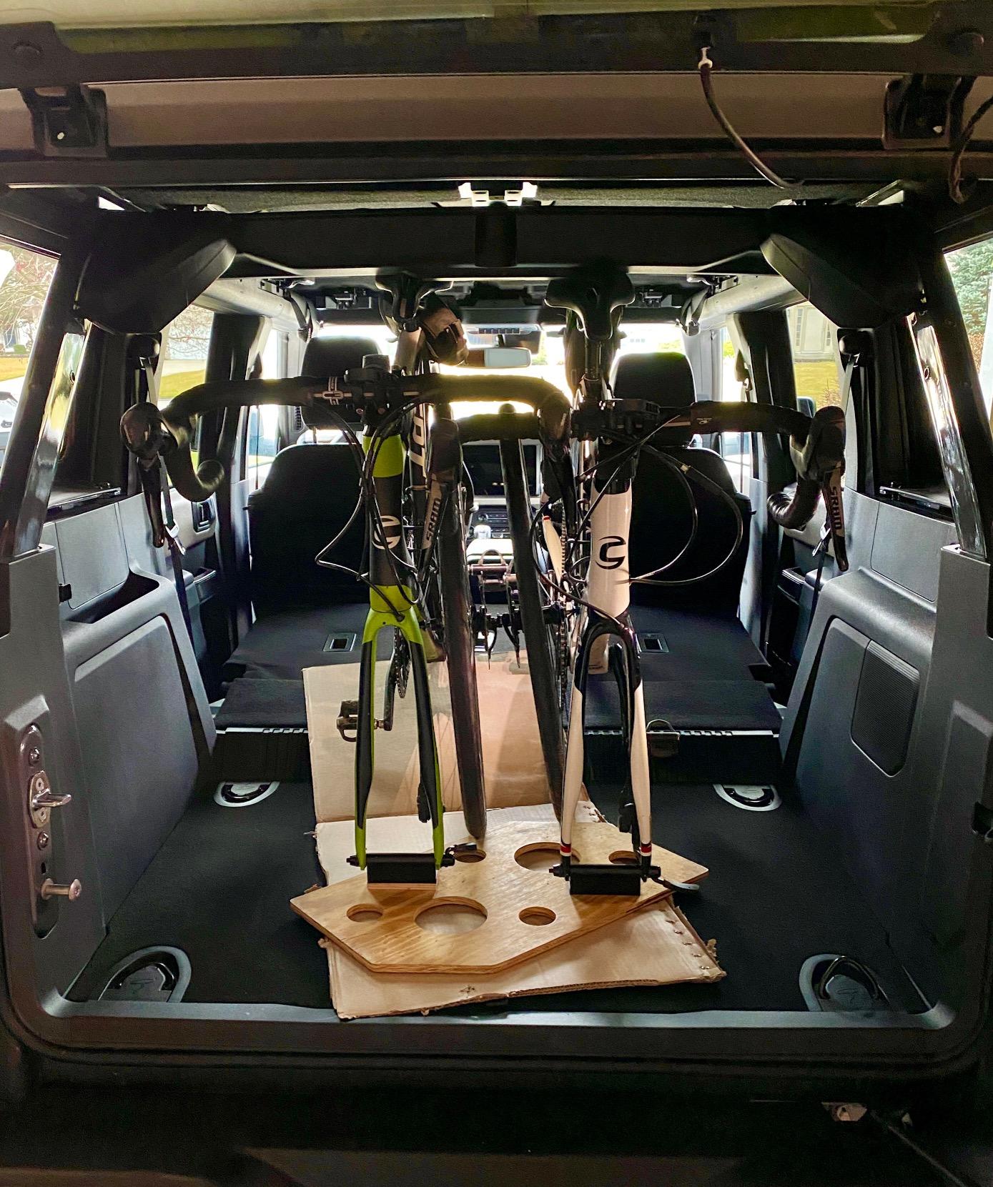 Ford Bronco Interior Bike Storage IMG_4693