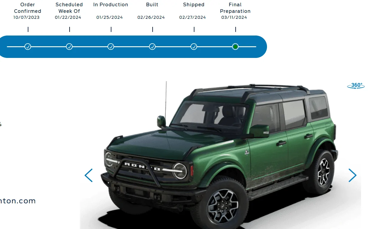 Ford Bronco Production Stuck Check-In - Mod top issue? 1710165376641