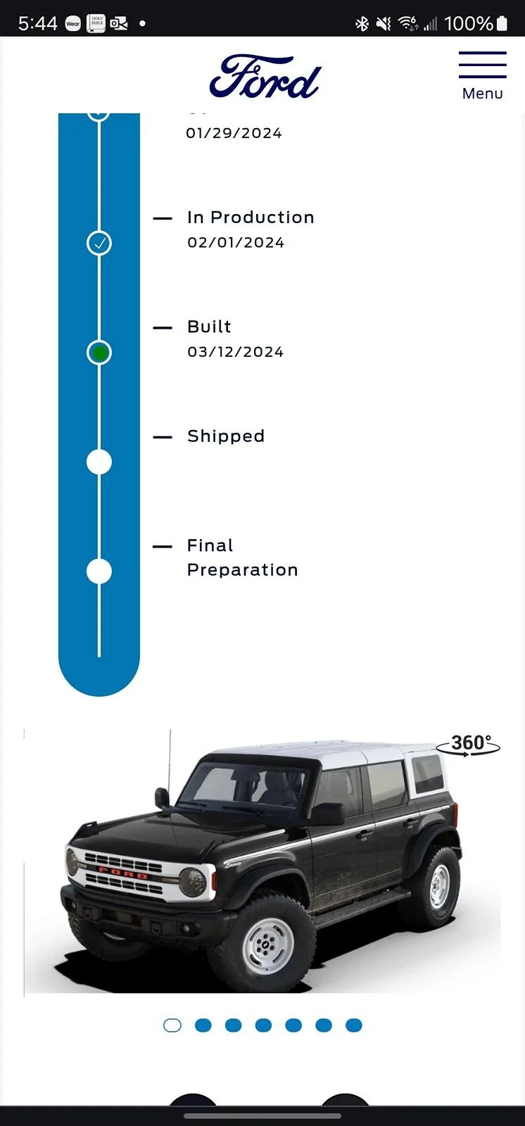 Ford Bronco Production Stuck Check-In - Mod top issue? 1000006512
