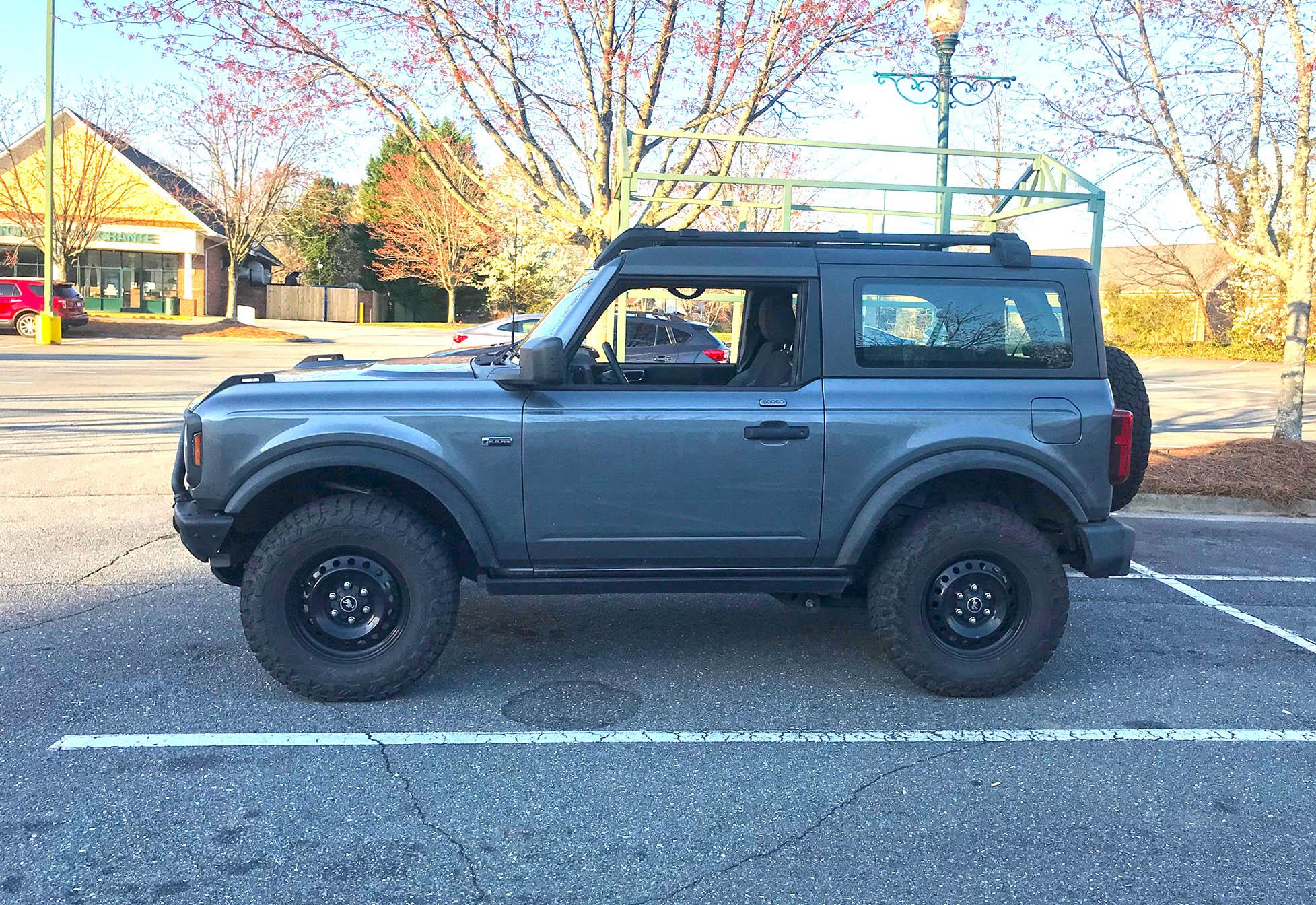 Ford Bronco Upgraded from Base Model Hitachi Shocks to Badlands Non-SAS Bilsteins. Before & After Photos  👍 After Badlands Bilsteins - 14MAR2024