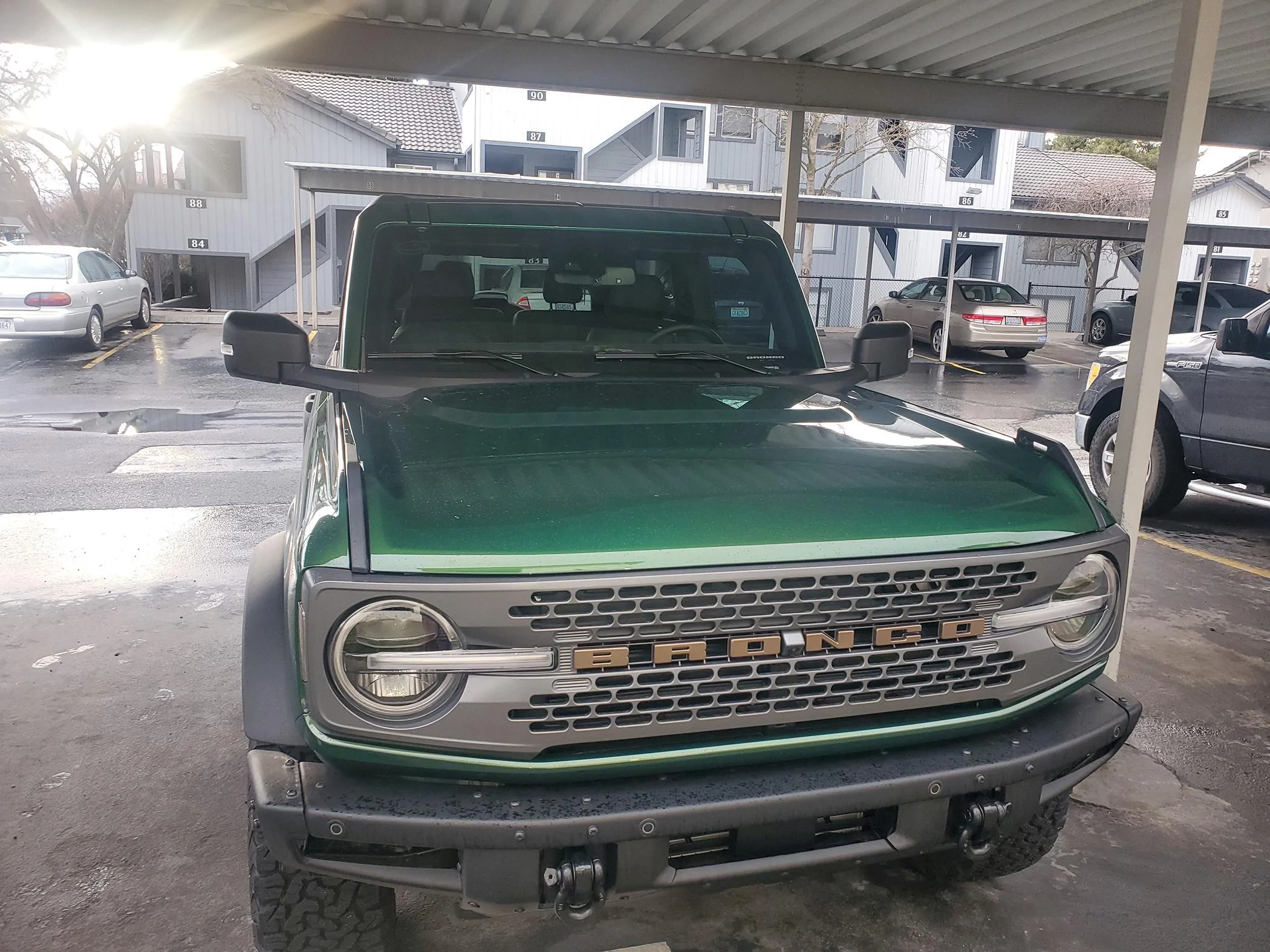 Ford Bronco Bronco Letters on Eruption Green Bronco