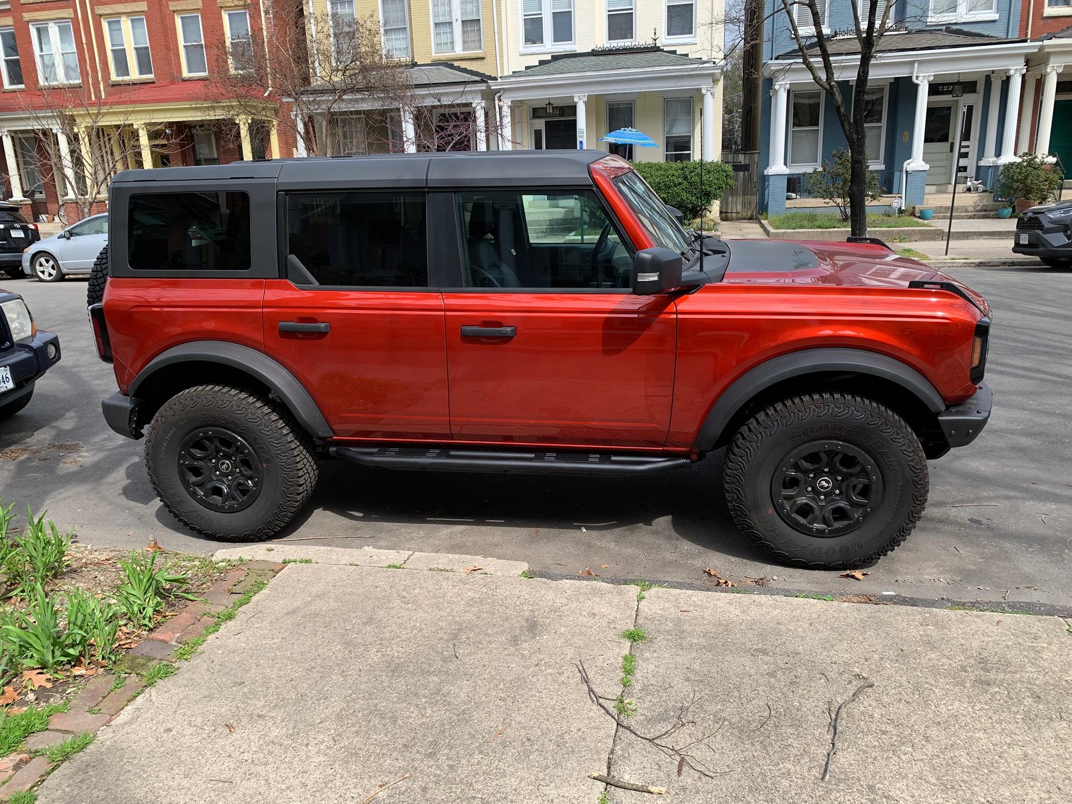 Ford Bronco Havoc Off-road Trailcrawler side steps/sliders installed IMG_0468