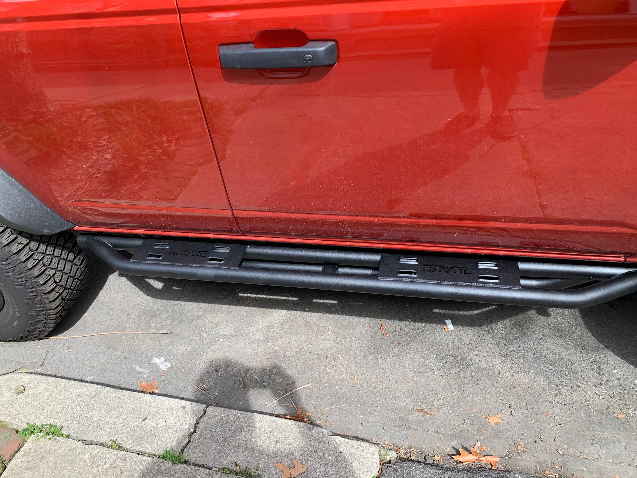 Ford Bronco Havoc Off-road Trailcrawler side steps/sliders installed IMG_0469