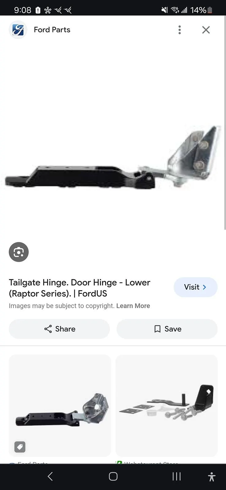 Ford Bronco Raptor Tailgate Hinges installed with Hammerbilt Bracket Screenshot_20240316_210854_Chrom
