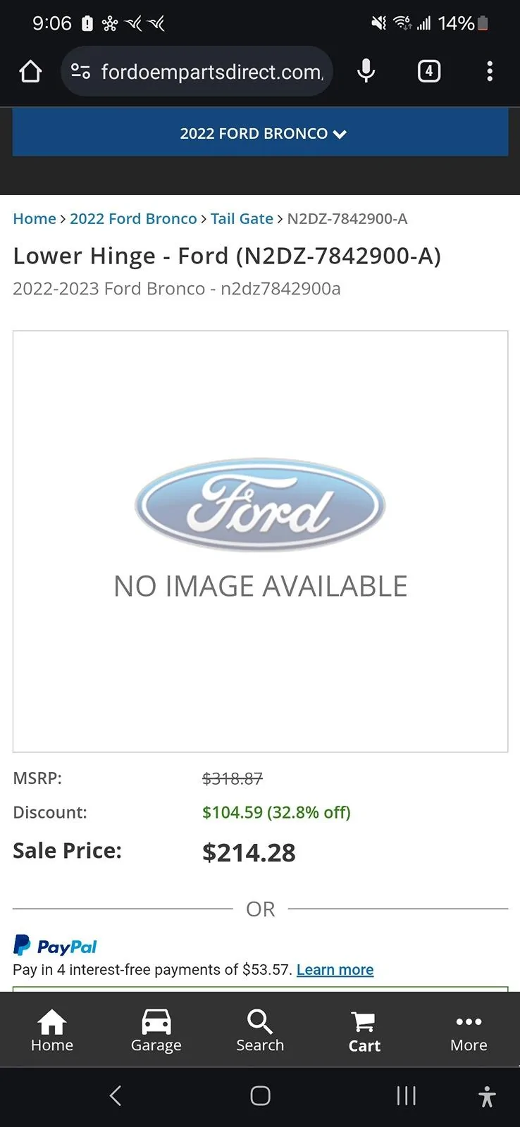 Ford Bronco Raptor Tailgate Hinges installed with Hammerbilt Bracket Screenshot_20240316_210648_Chrom