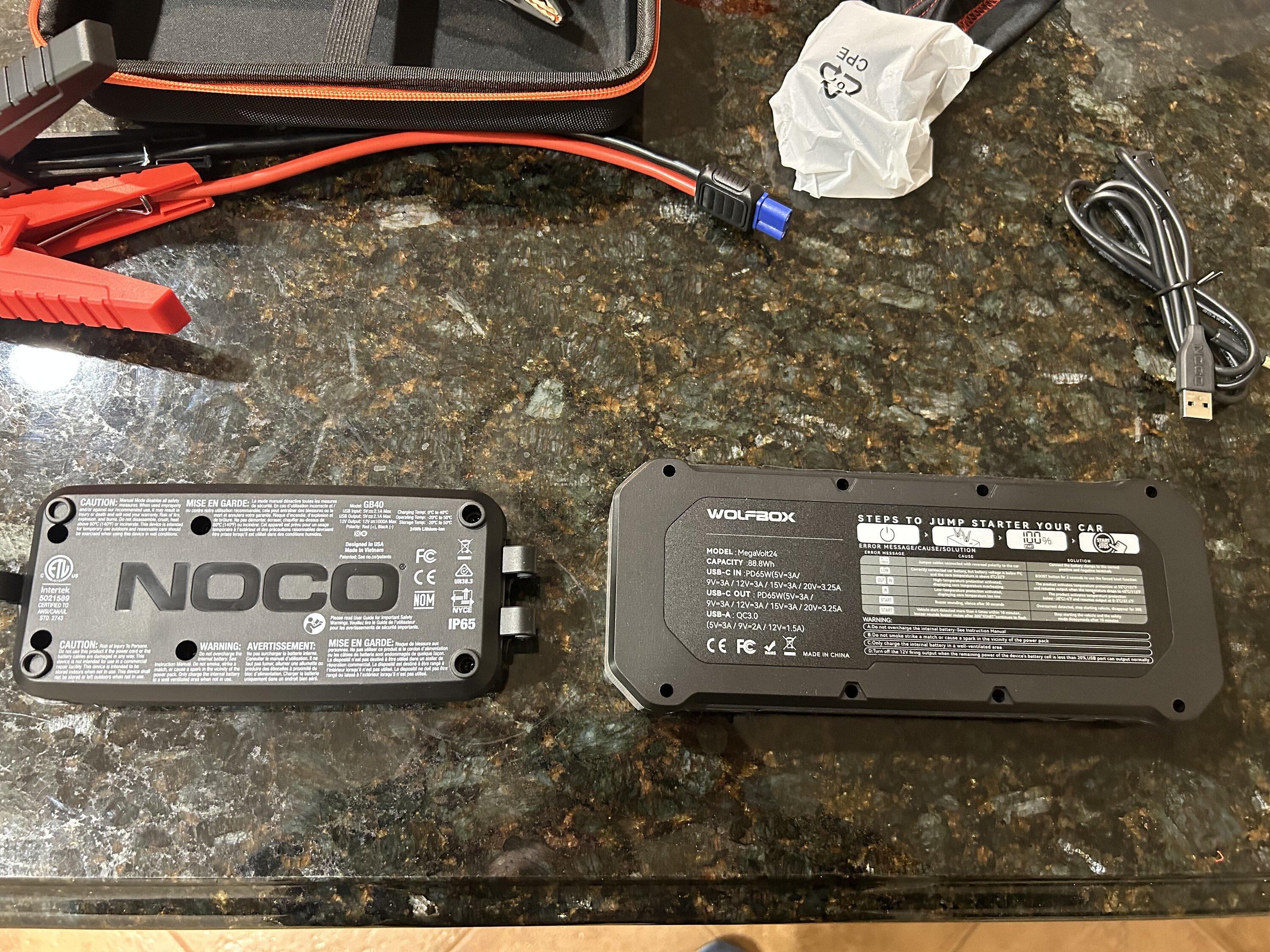 Ford Bronco Wolfbox Jump Starter & Noco Comparison IMG_3557