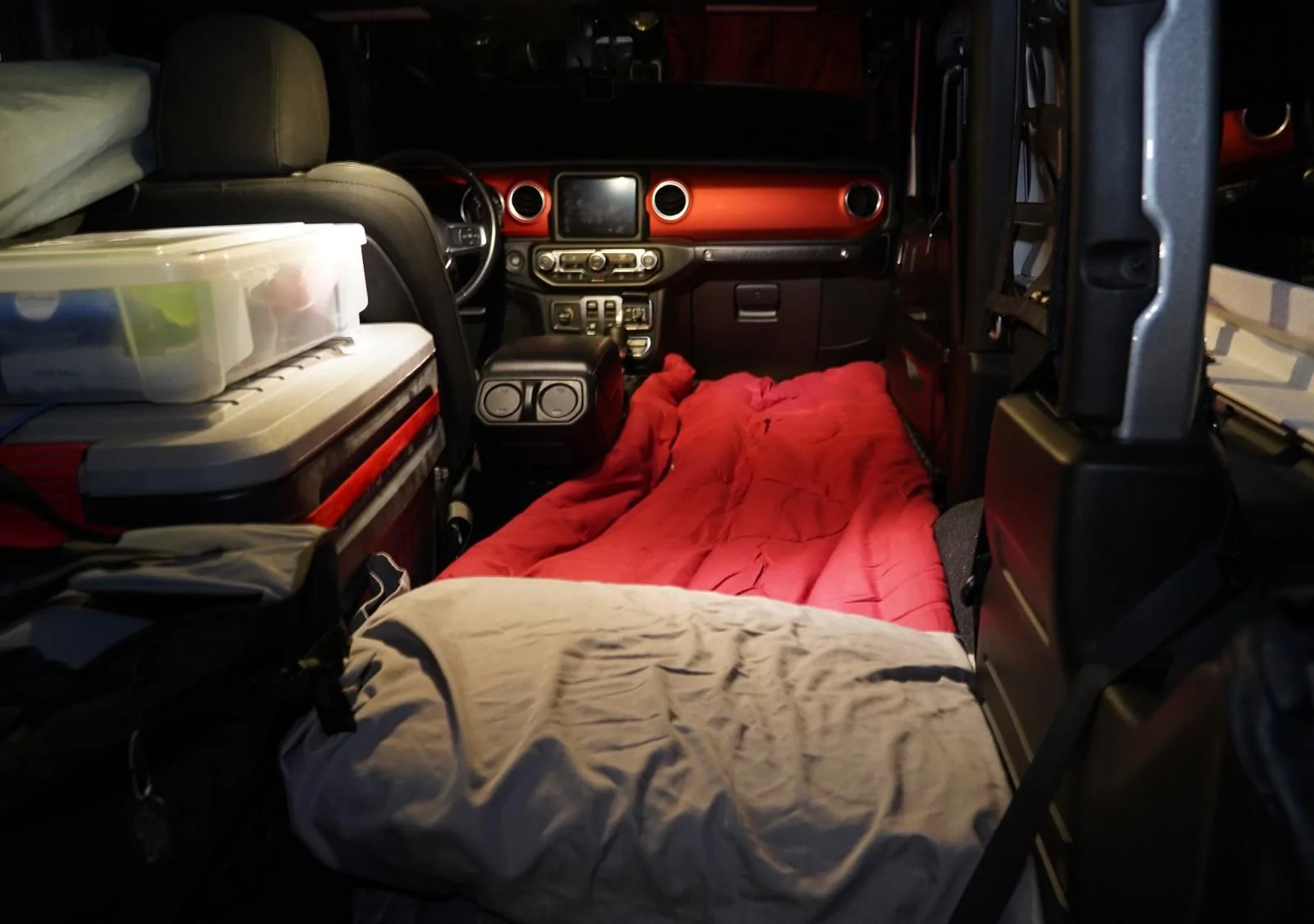 Ford Bronco Sleeping in 2 Door Bronco jeep-platform-4