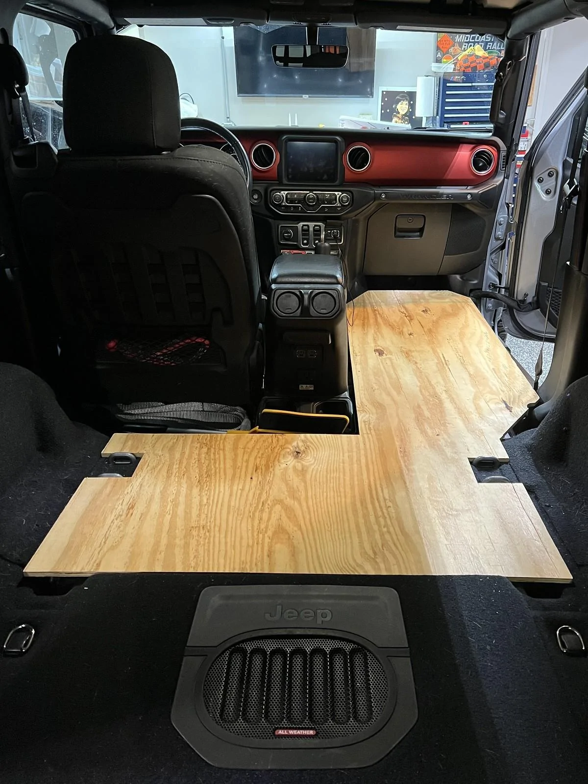 Ford Bronco Sleeping in 2 Door Bronco jeep-platform-2