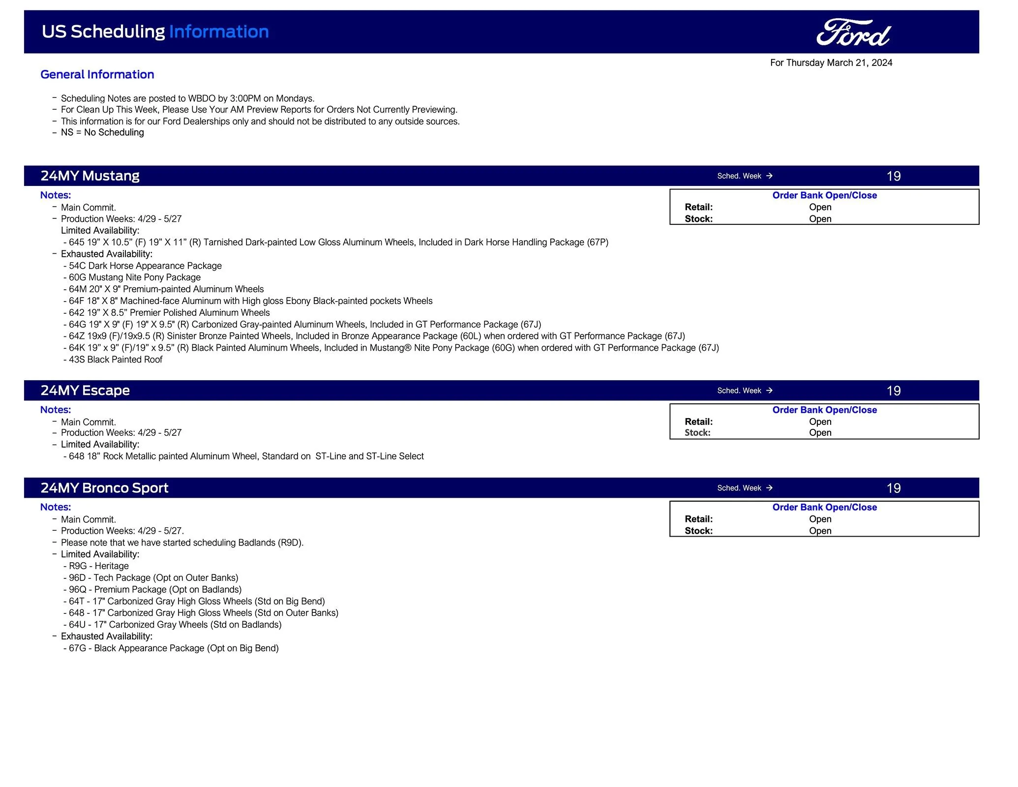 Ford Bronco 2024 Bronco Scheduling This Week (3/21/24) for Production Weeks 4/29 - 5/27 Ford Scheduling Notes - 3.18.24-1