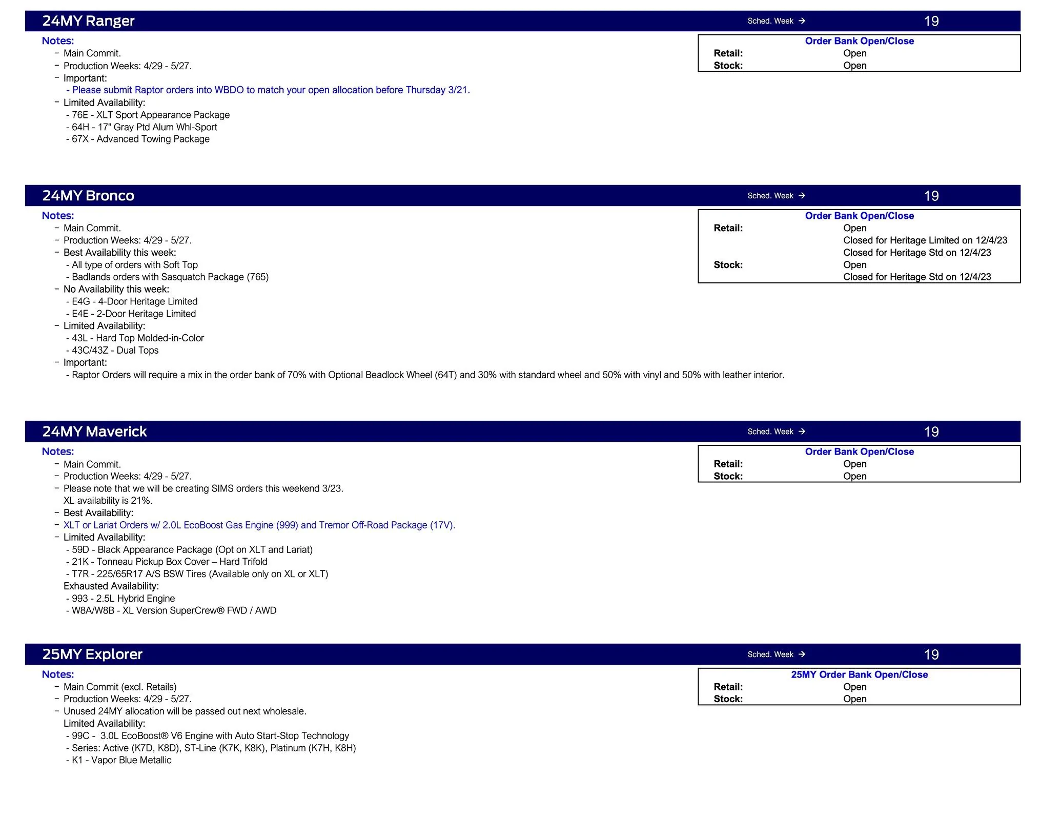 Ford Bronco 2024 Bronco Scheduling This Week (3/21/24) for Production Weeks 4/29 - 5/27 Ford Scheduling Notes - 3.18.24-2