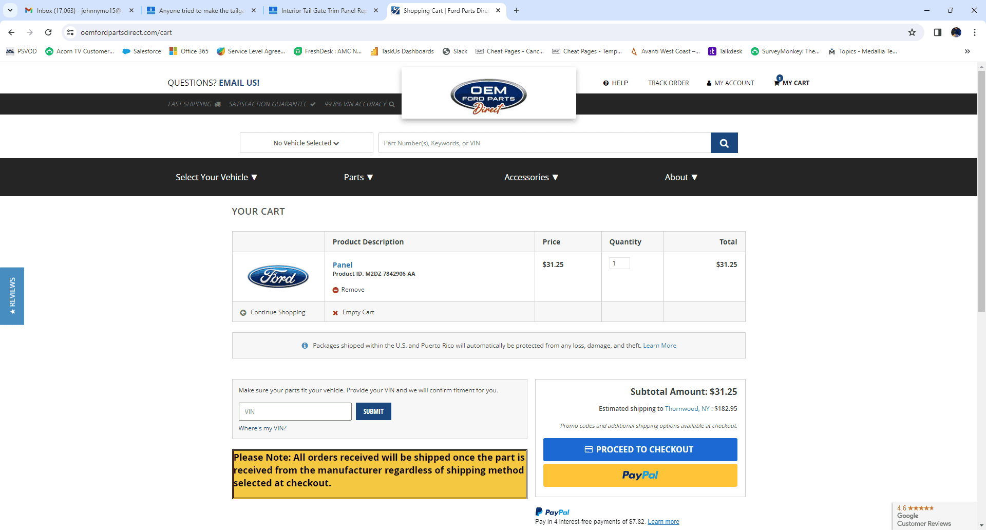 Ford Bronco Interior Tail Gate Trim Panel Replacement (broken plastic clip) 1710858370277-89