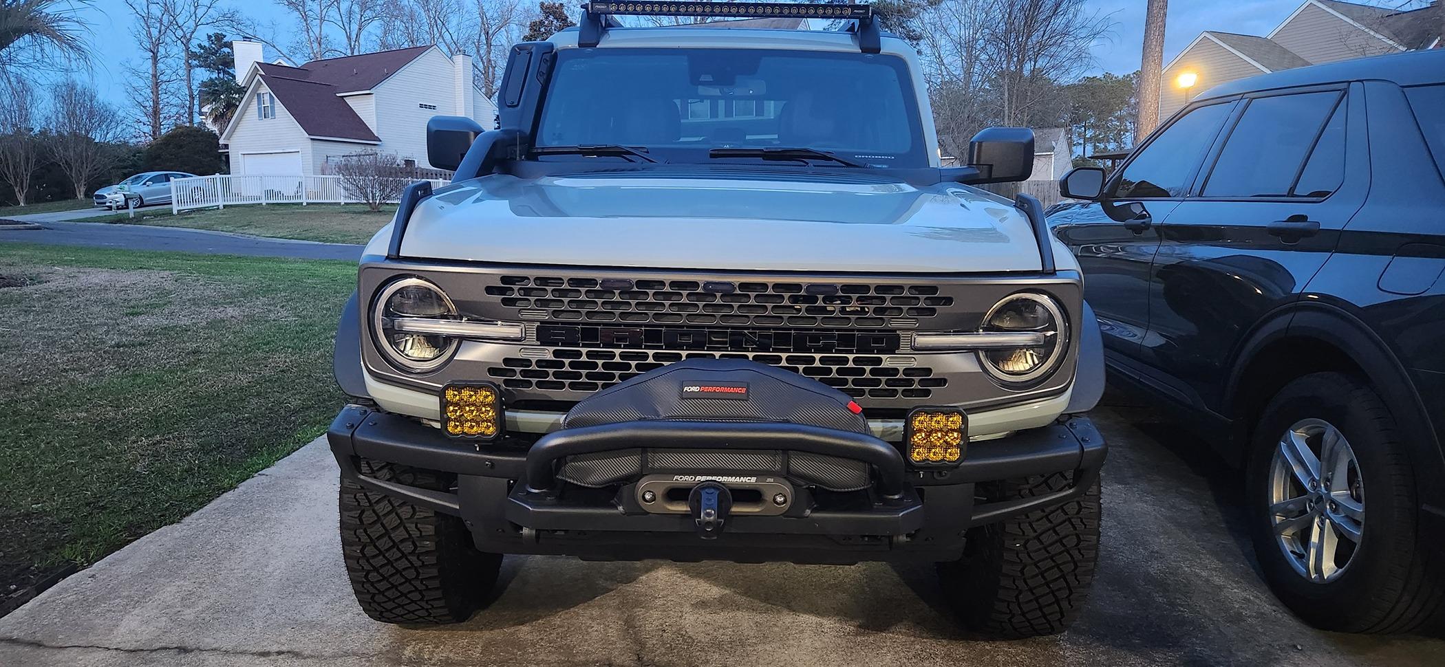 Ford Bronco Anyone running 2 lights on the front bumper? 20240307_184244