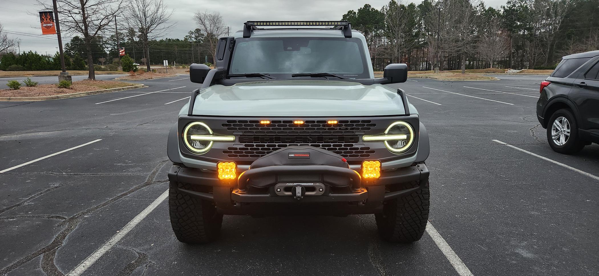 Ford Bronco Anyone running 2 lights on the front bumper? 20240308_180710