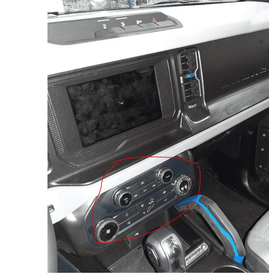 Ford Bronco Some differences in controls 1605309227960