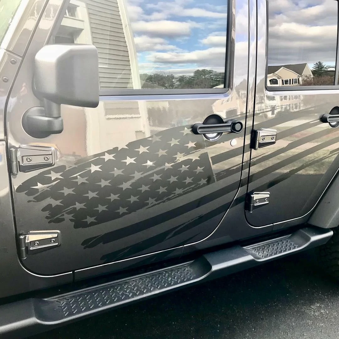 Ford Bronco First Addition Vinyl Graphics... aftermarket flag