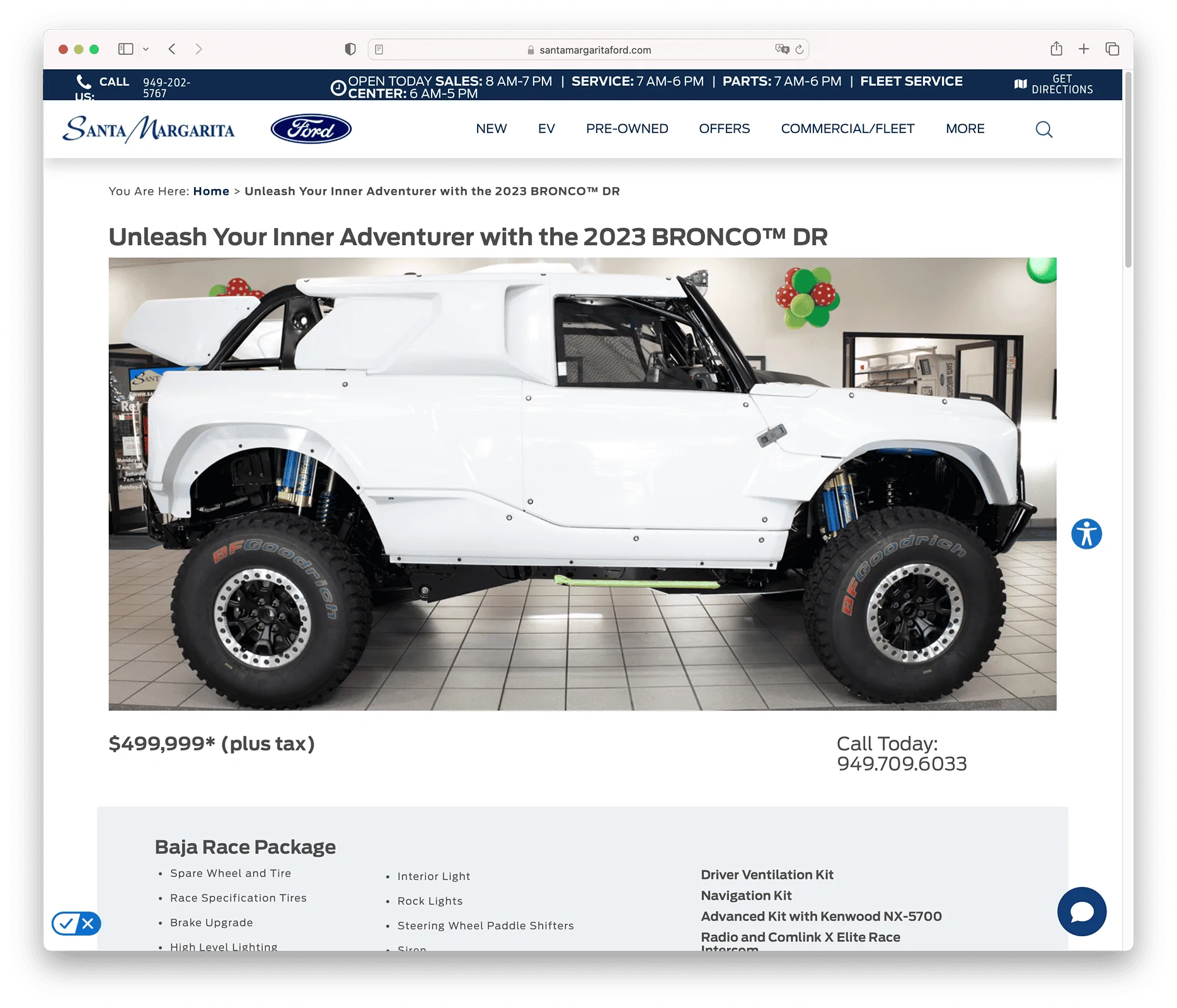 Ford Bronco 2023 Bronco DR for sale $500K USD 🤯 Screen Shot 2024-03-25 at 10.18.08 AM