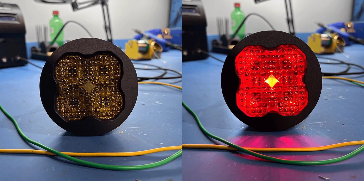 Ford Bronco Chase Light suggestions? Yellow Pod Red Backlight