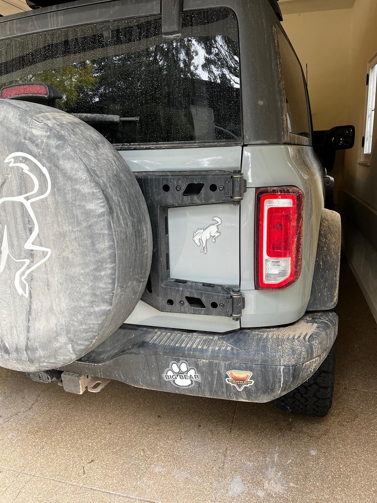Ford Bronco Carrying crap on your spare tire edition... IMG_5872