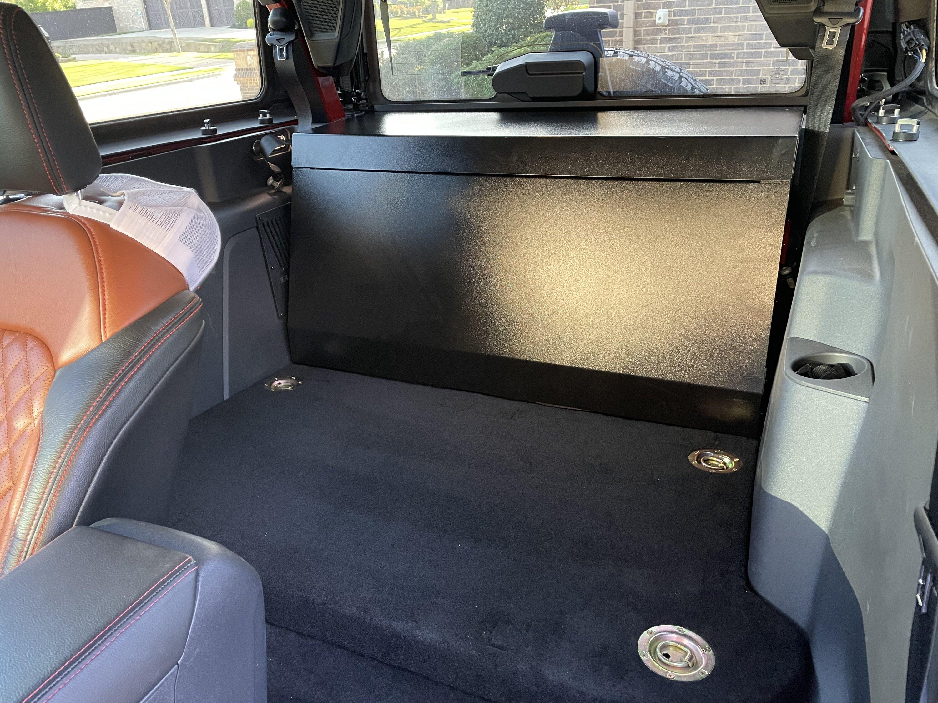 Ford Bronco My Rear Seat Delete Project w/ Tie Downs IMG_5311