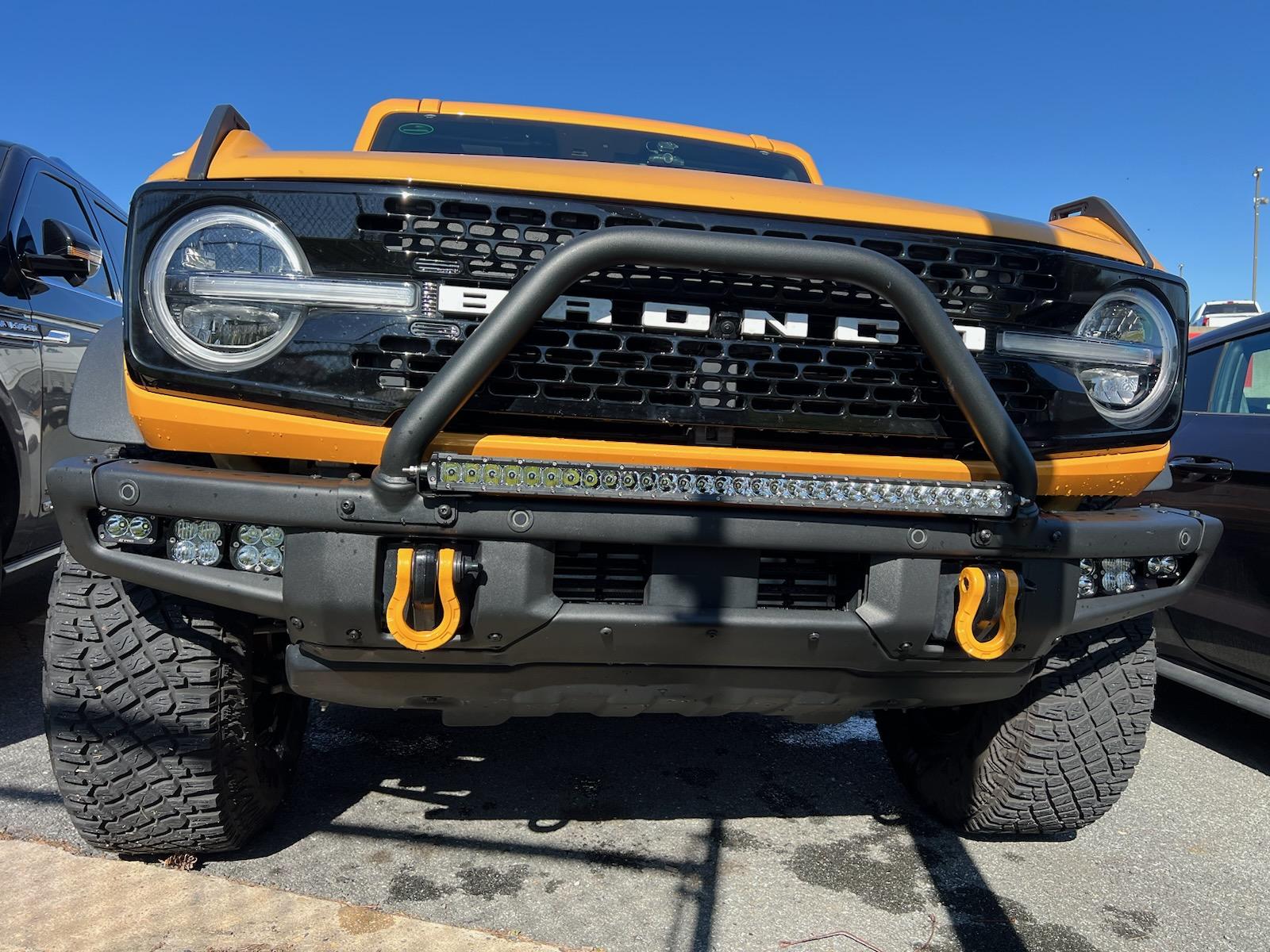 Ford Bronco Factory Fog Light Switch lights installed