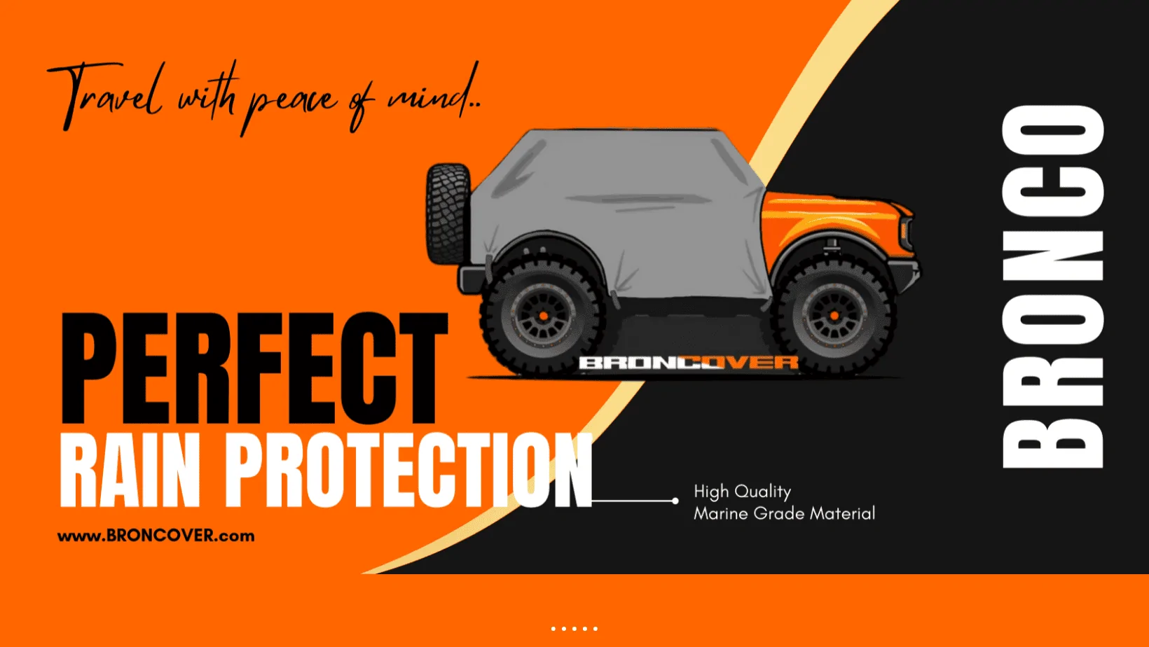 Ford Bronco Ultimate Weather Protection - BRONCOVER Blue Modern Best Product Sport Shoes Banner Landscape (Facebook Cover)-4