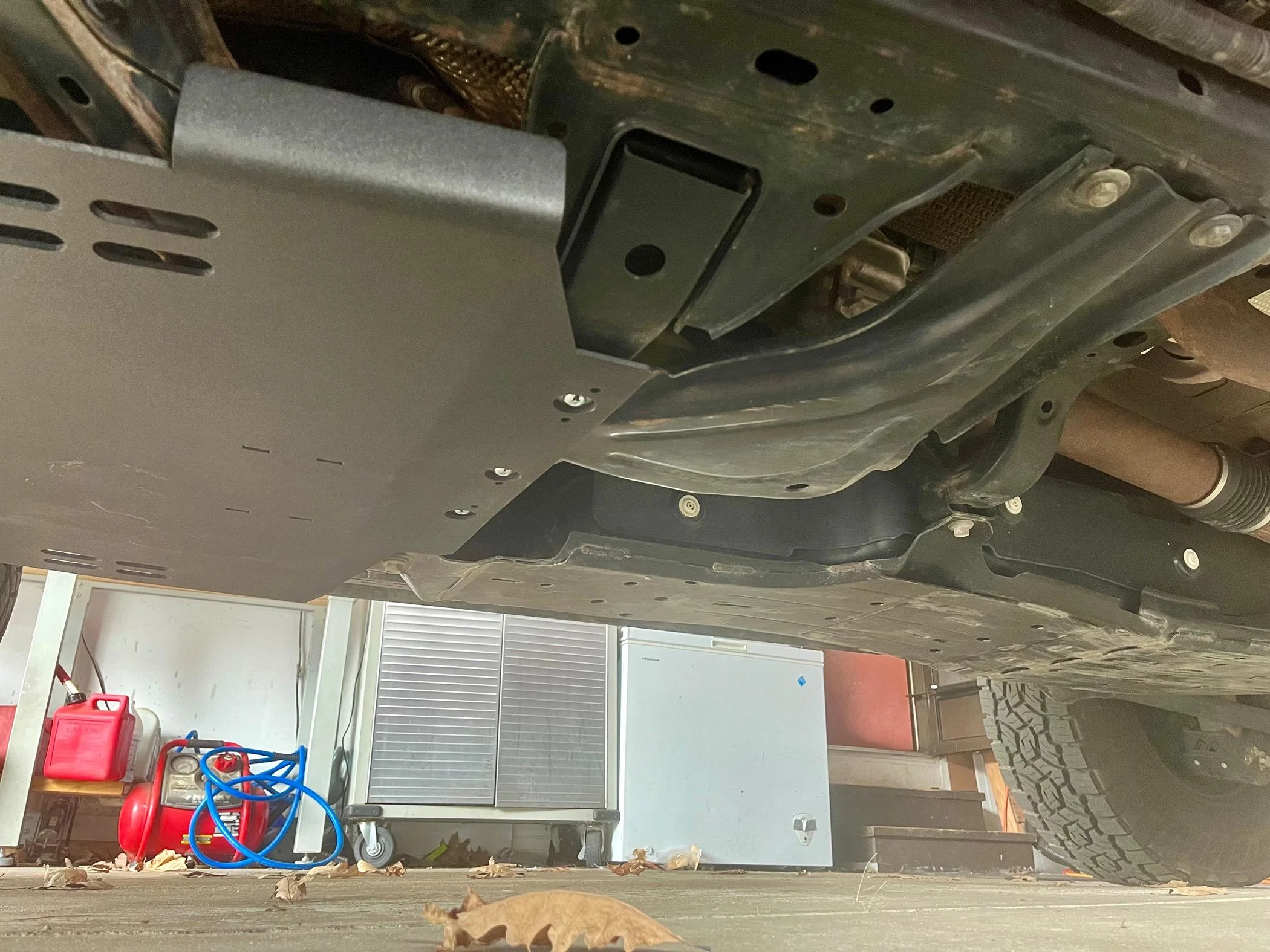 Ford Bronco Transmission skid plate installed IMG_1539