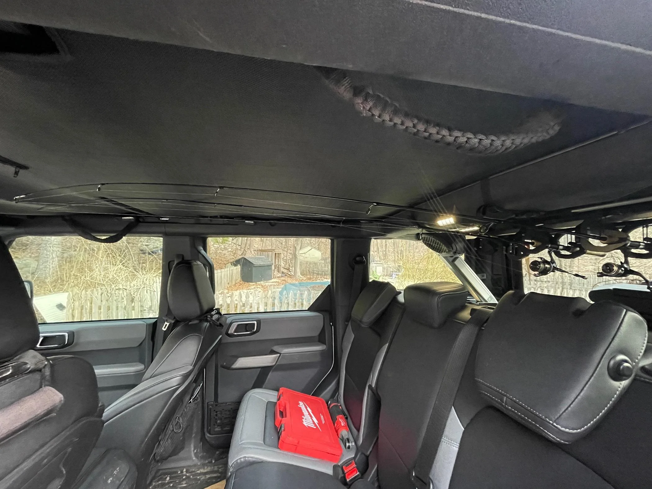 Ford Bronco Interior fishing rod rack IMG_5996