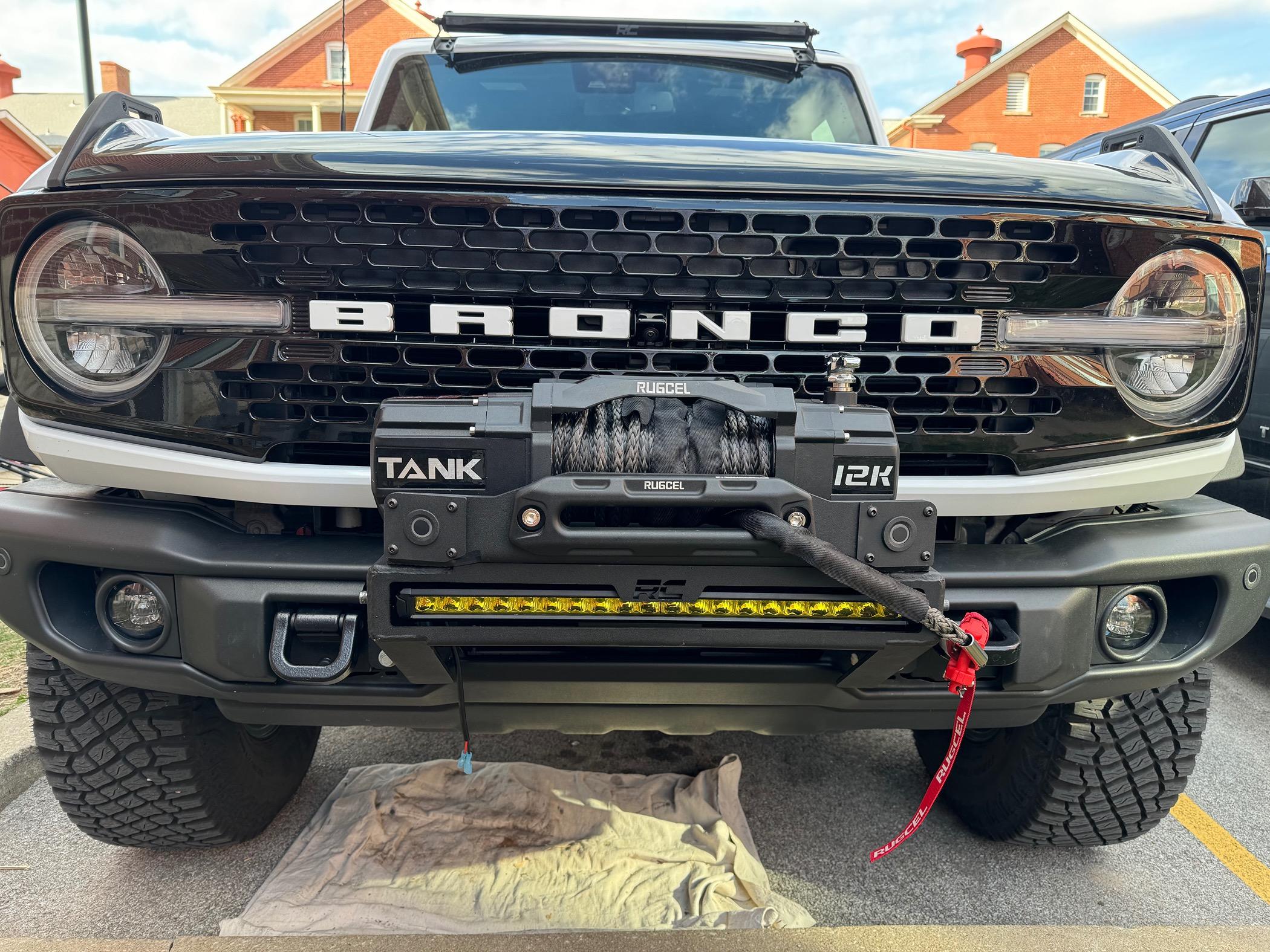 Ford Bronco Rough Country High Mount Winch on Capable Bumper IMG_1907