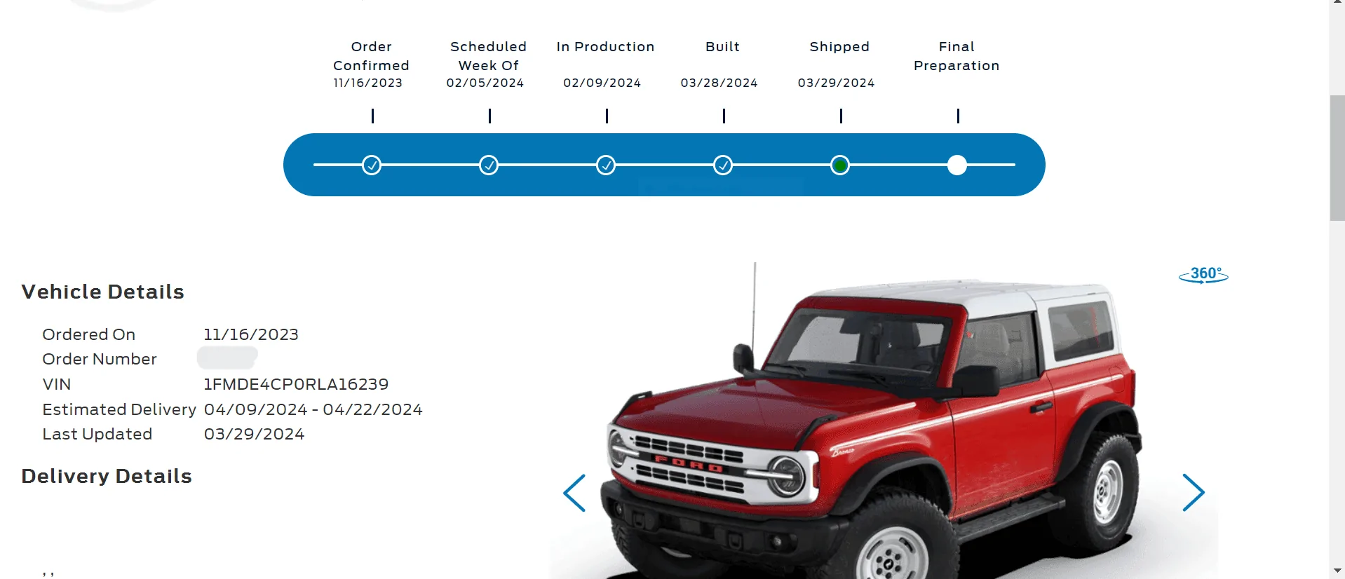 Ford Bronco HERITAGE EDITION Bronco Club Shipped